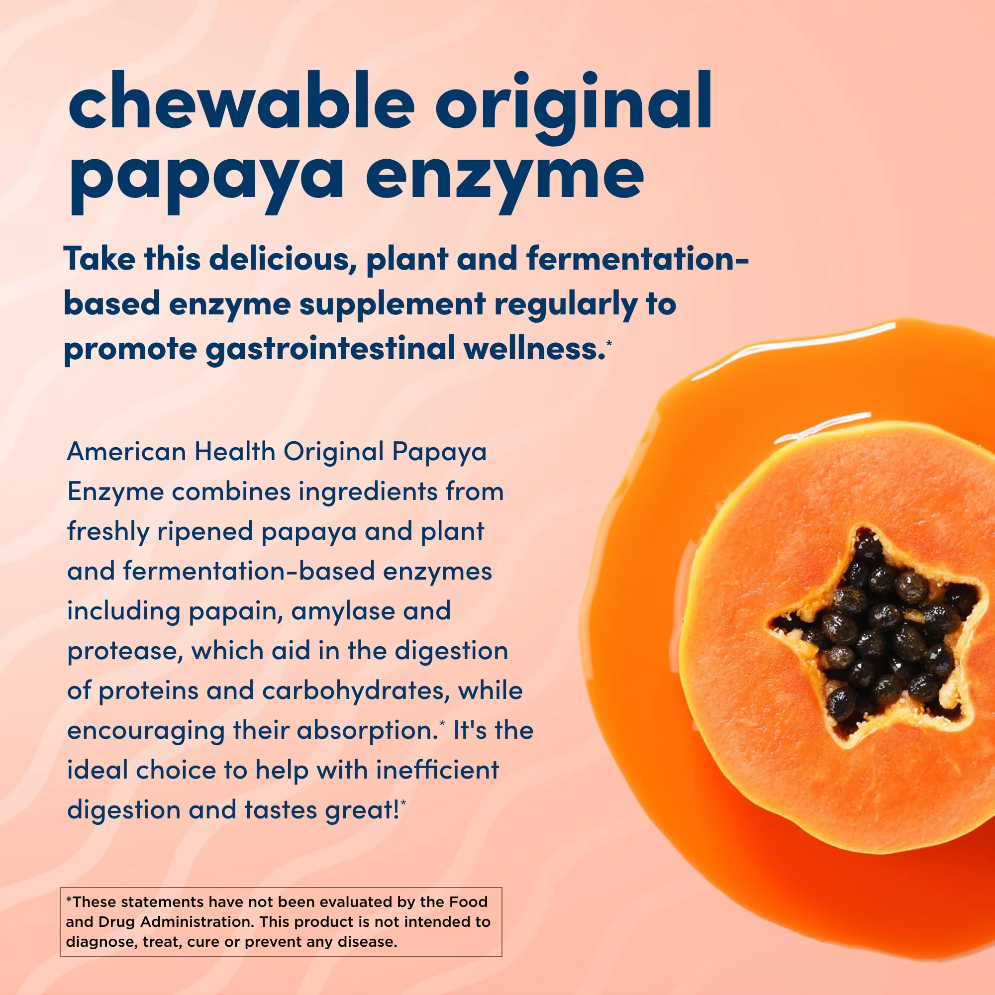 American Health Original Papaya Enzyme - 600 Chewable Tablets, Pack of 4 - After-Meal Digestive Support, Non-GMO, Vegan, 800 Total Servings - Image 4