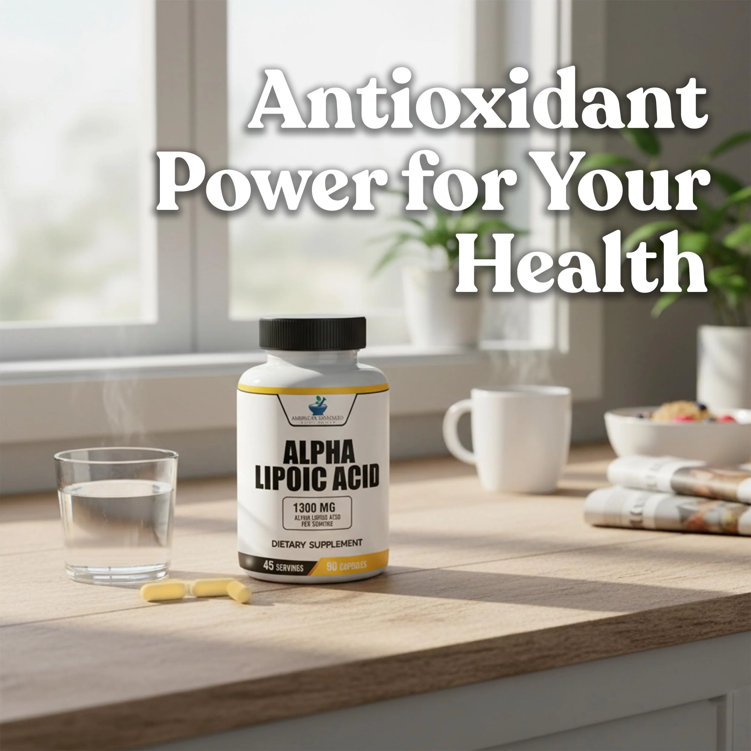 American Standard Alpha Lipoic Acid 1300mg per Serving - 90 Capsules, Pack of 2 - Image 4