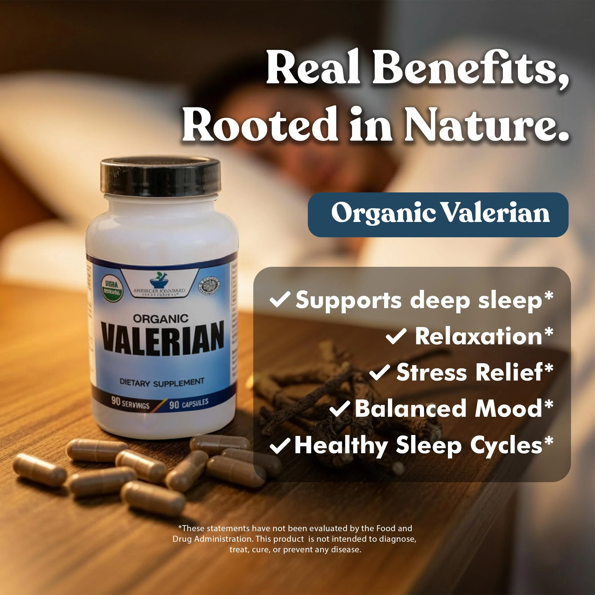 American Standard Organic Valerian – 90 Capsules, Pack of 2 | Vegan, Gluten Free, Non-GMO - Image 4