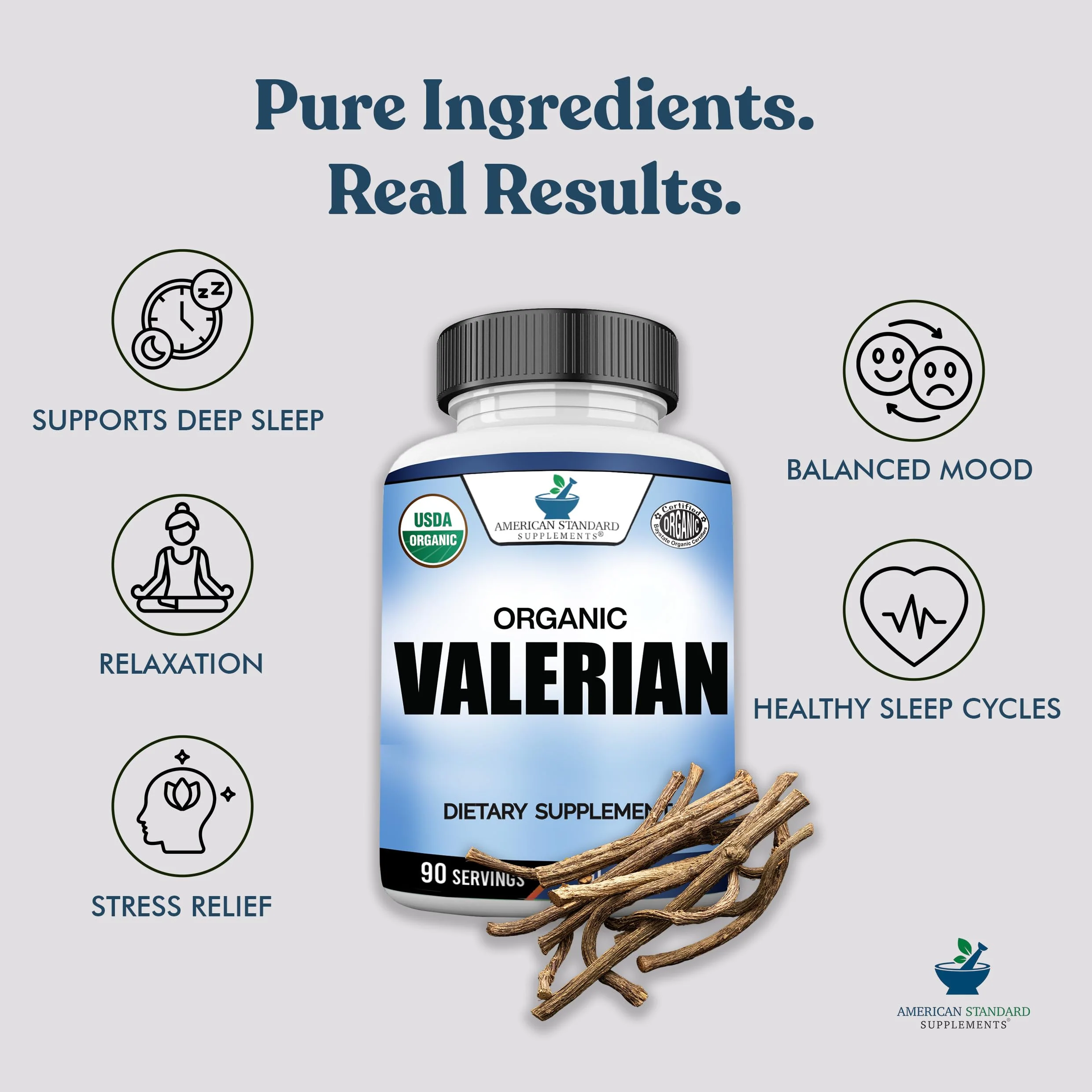 American Standard Organic Valerian – 90 Capsules, Pack of 2 | Vegan, Gluten Free, Non-GMO - Image 6