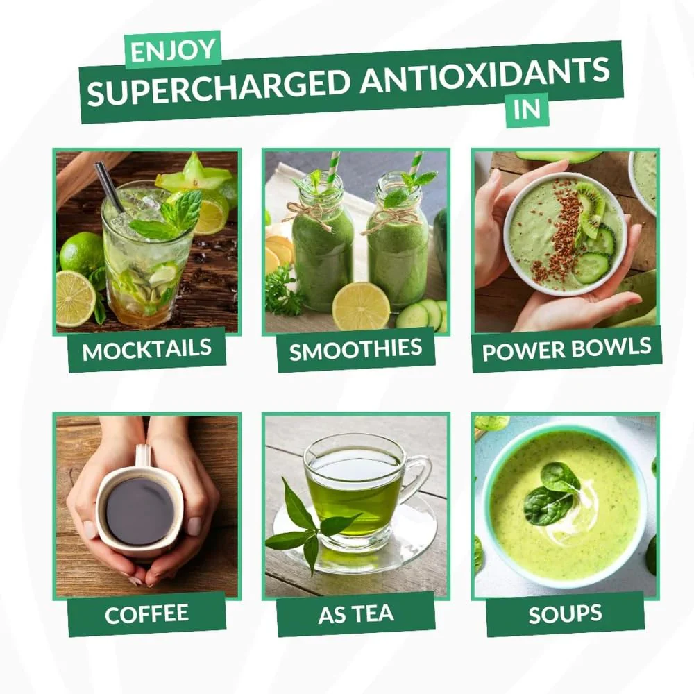 Amla Green: 20x Concentrated Amla Powder + Decaf Green Tea | Organic, Vegan, 90 Servings - Image 4