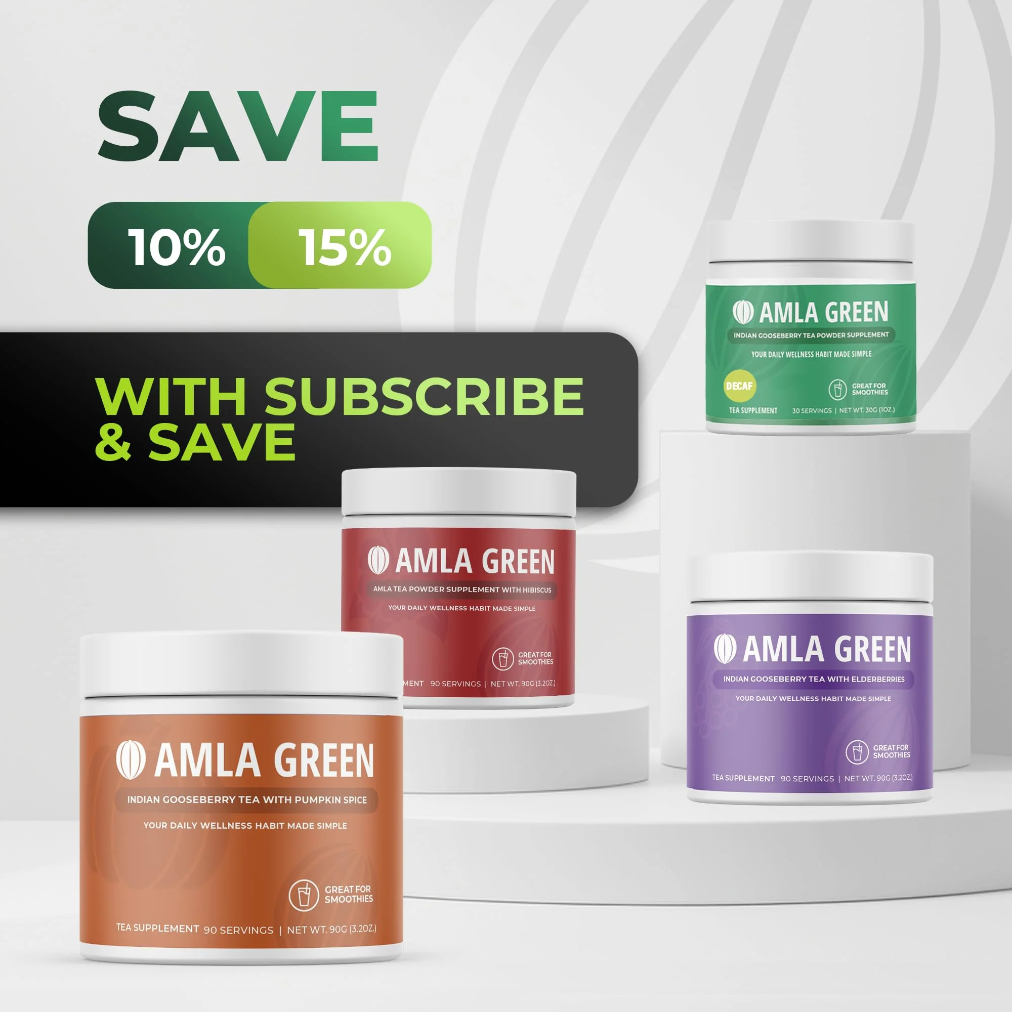 Amla Green: 20x Concentrated Amla Powder + Decaf Green Tea | Organic, Vegan, 90 Servings - Image 6