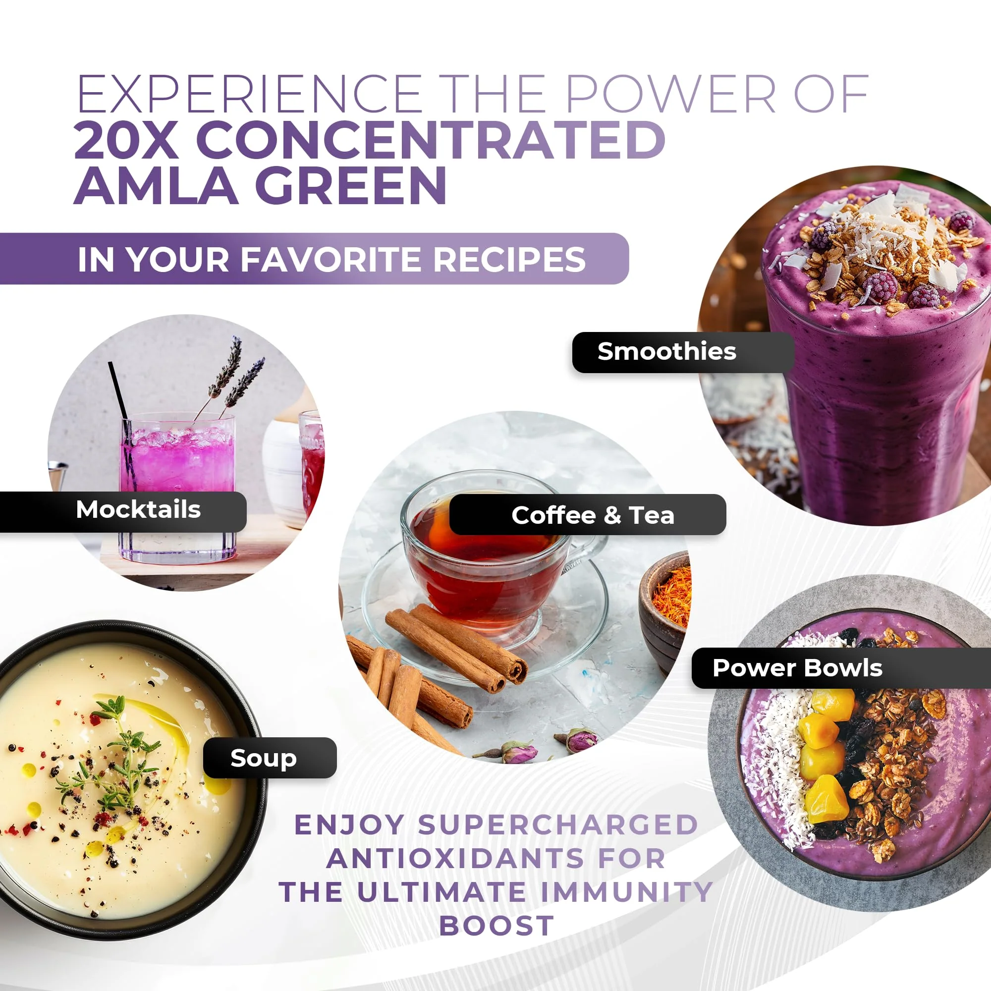 Amla Green 20x Concentrated Amla Powder with Elderberry – Immune Support Superfood, Ginger, Cinnamon & Peppermint, 90 Servings - Image 7