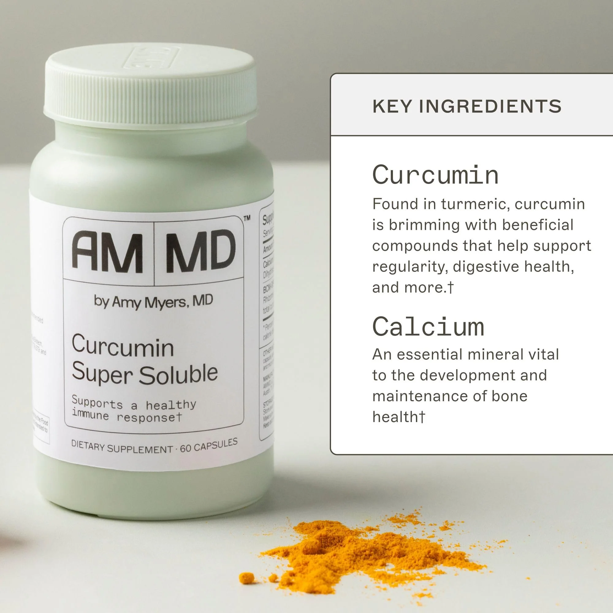 Amy Myers MD Curcumin Super Soluble – BCM-95 Turmeric – Supports Immune Health, Gut Integrity & Liver Detox – 60 Capsules - Image 3