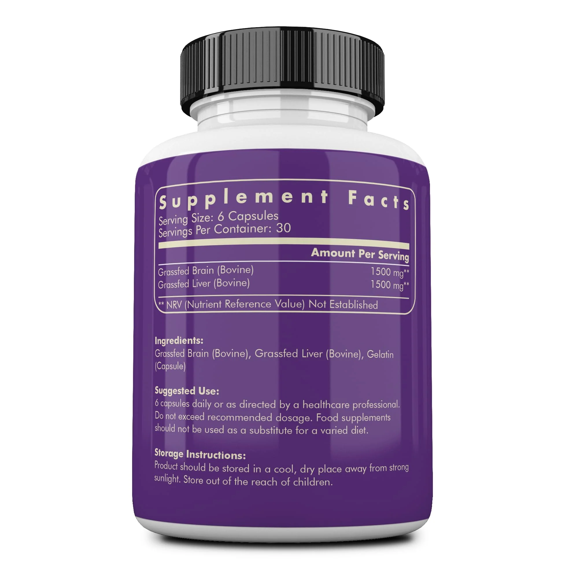 Ancestral Supplements Grass-Fed Beef Brain and Liver Capsules – Whole Food Brain Support - Image 7