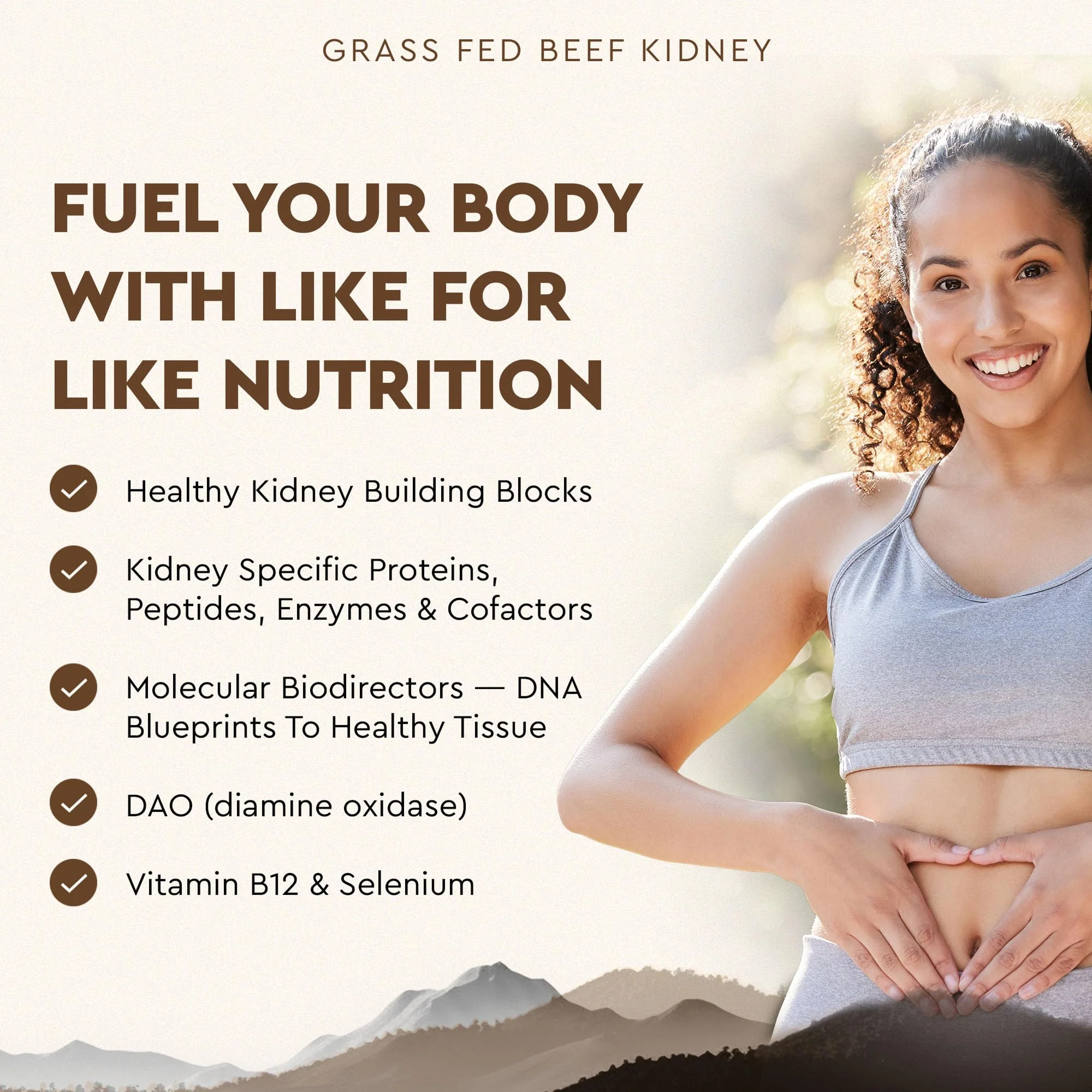 Ancestral Supplements Grass Fed Beef Kidney – 3000mg DAO Enzyme, Kidney & Histamine Support, Selenium & B12, 180 Capsules - Image 10