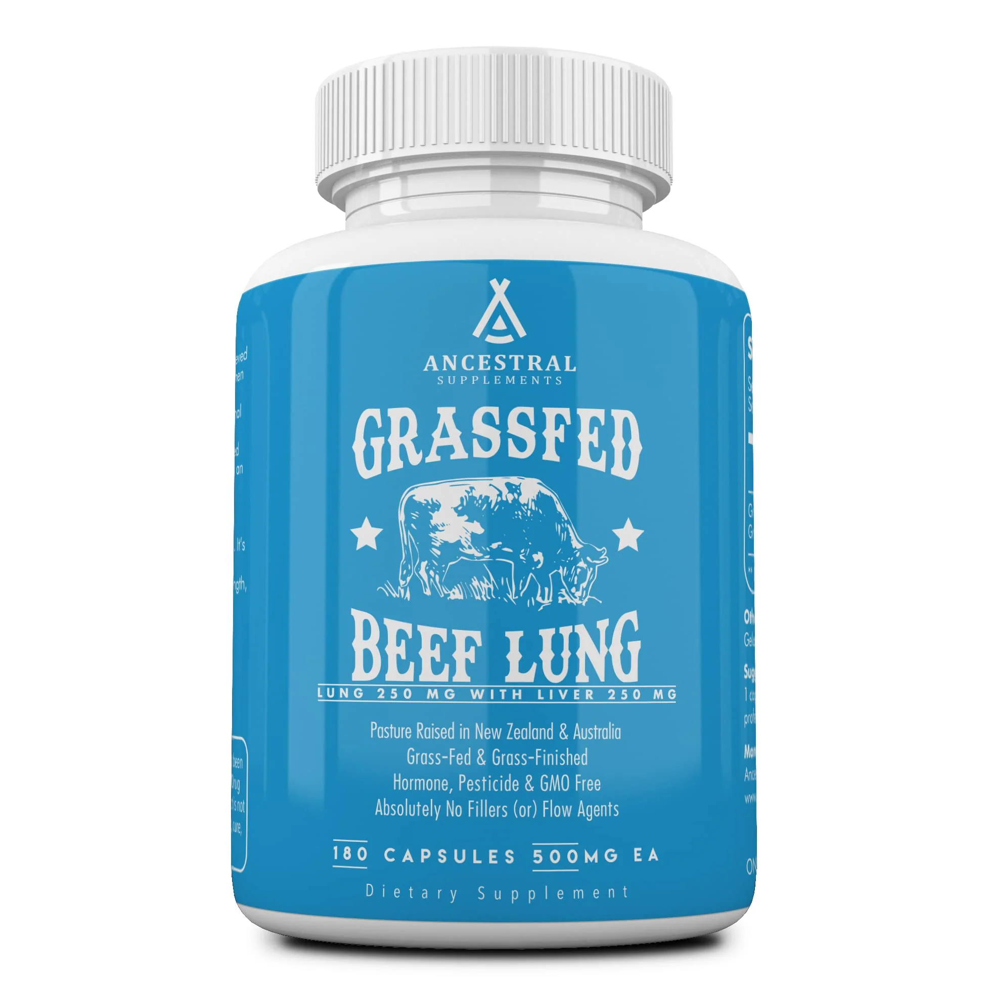 Ancestral Supplements Grass-Fed Beef Lung + Liver 180 Capsules – Non-GMO - Image 5