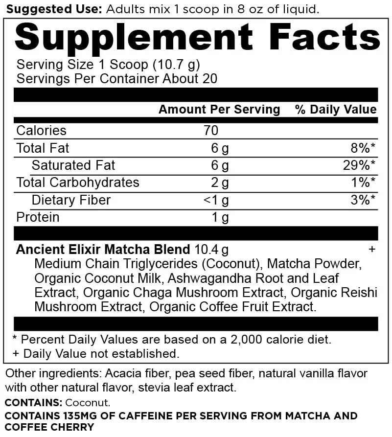 Ancient Elixirs Matcha with Ashwagandha — Superfood Matcha Energy Powder by Ancient Nutrition (20 Servings) - Image 10