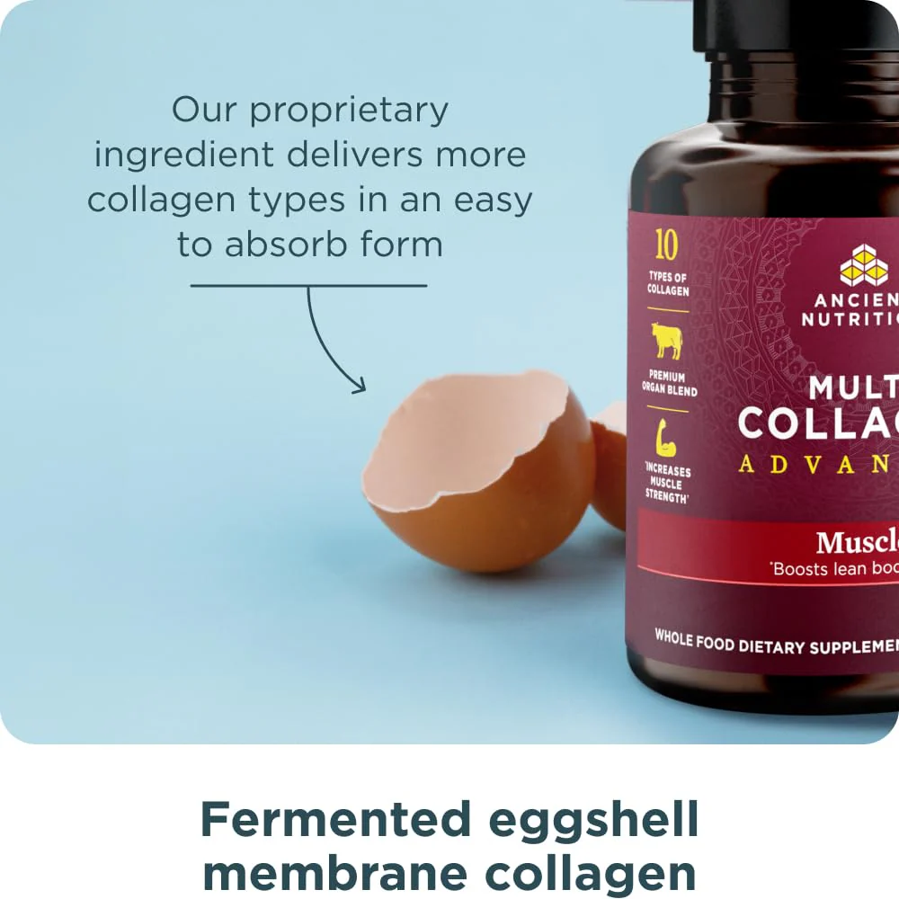 Ancient Nutrition Advanced Multi Collagen Protein Capsules – Muscle Support, 90 Count - Image 16