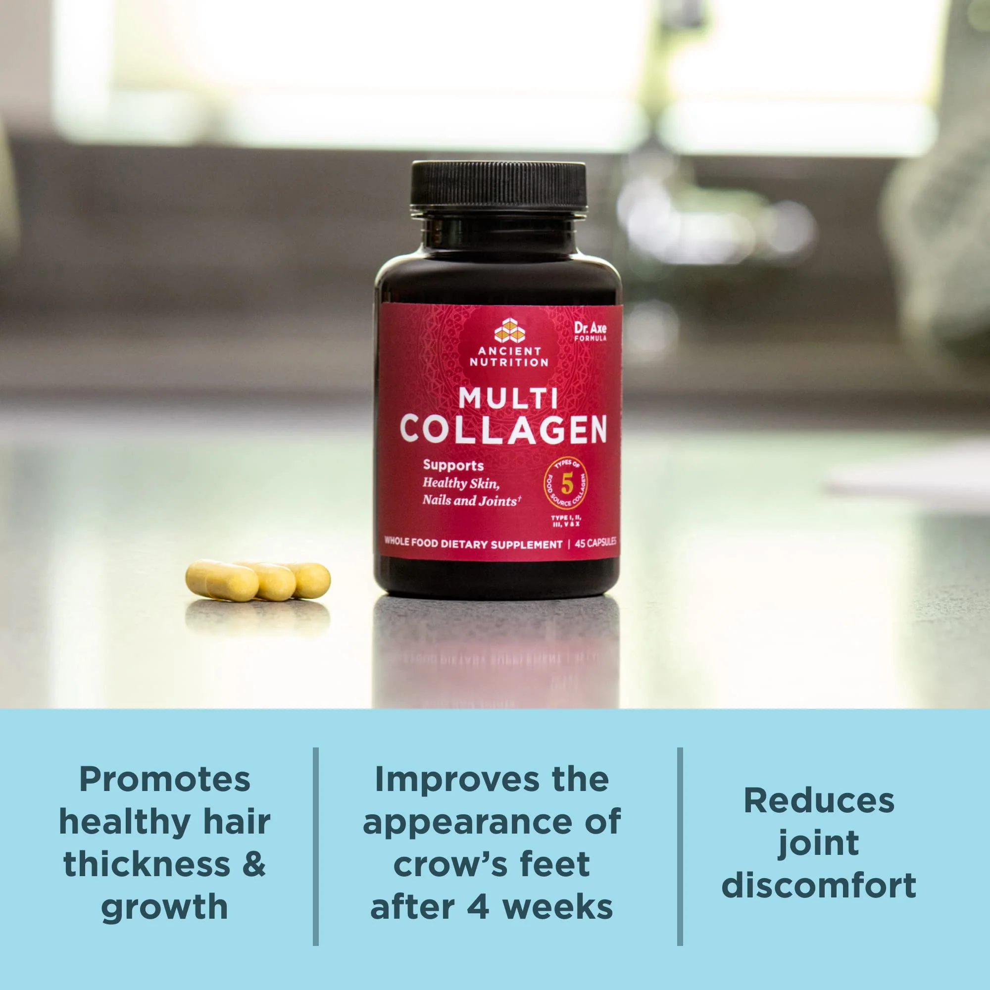 Ancient Nutrition Collagen Peptides Pills — Multi-Collagen (I, II, III, V, X) 90 Capsules - Image 5