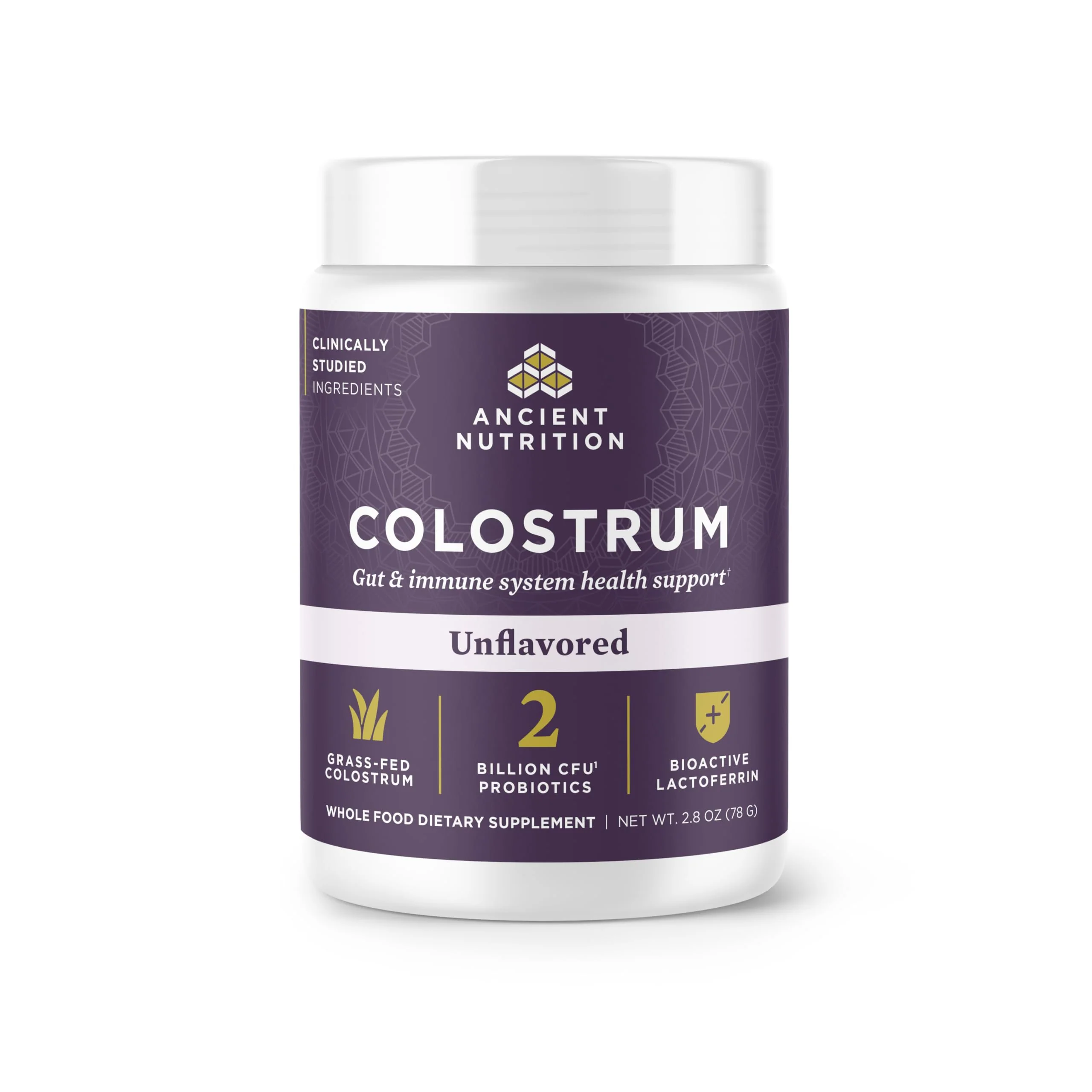 Ancient Nutrition Colostrum Superfood Powder – Grass-Fed, Unflavored, 60 Servings