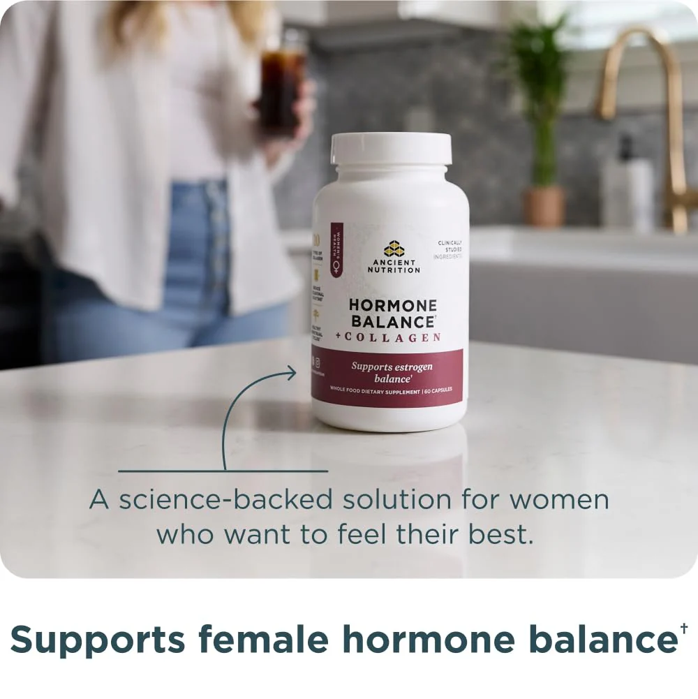 Ancient Nutrition Hormone Balance + Collagen — 60 Capsules | Ashwagandha, Maca & Chaste Tree - Image 11