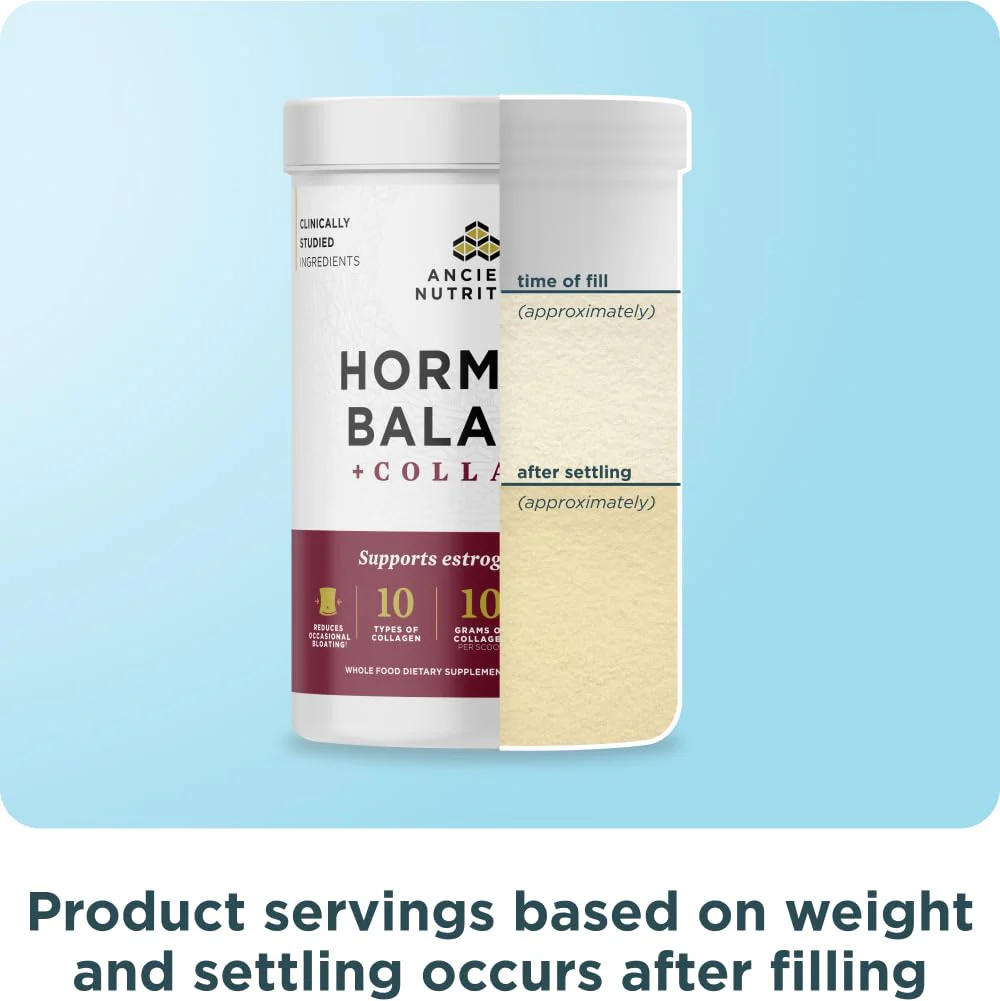 Ancient Nutrition Hormone Balance + Collagen Powder, Vanilla, 25 Servings | Hydrolyzed Collagen Peptides - Image 16