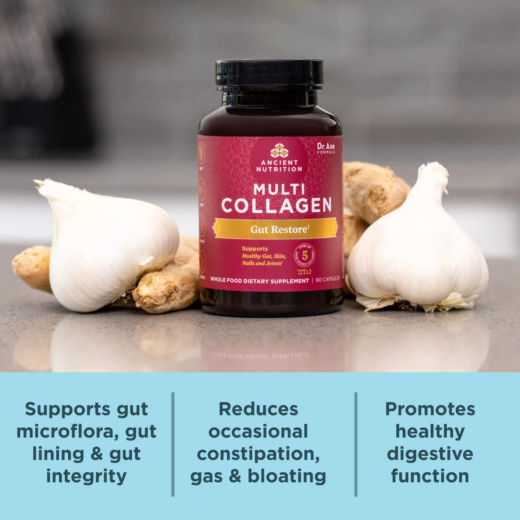 Ancient Nutrition Multi Collagen Capsules with Probiotics for Gut Health – 90 Count - Image 10