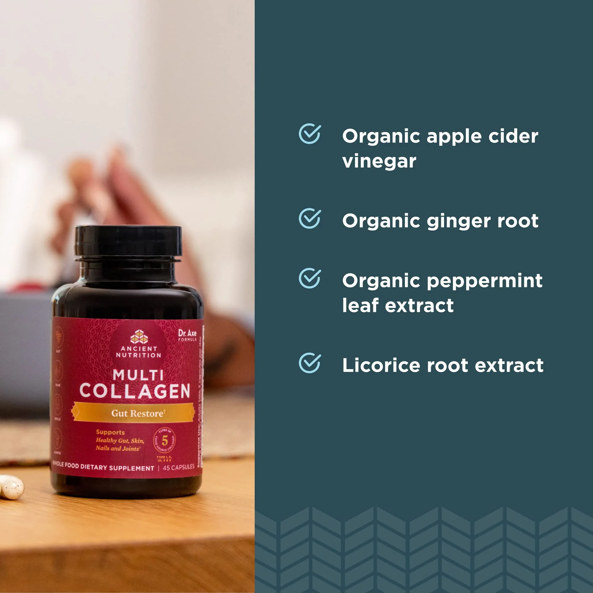 Ancient Nutrition Multi Collagen Capsules with Probiotics for Gut Health – 90 Count - Image 11
