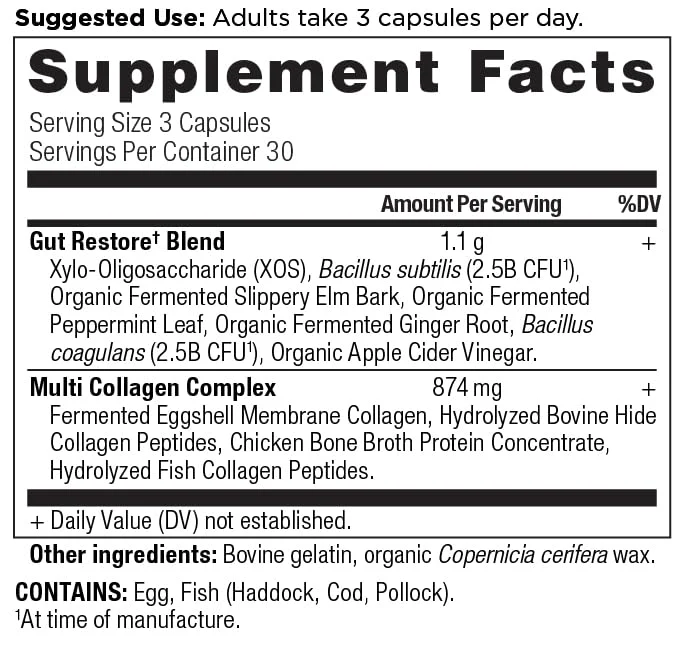 Ancient Nutrition Multi Collagen Capsules with Probiotics for Gut Health – 90 Count - Image 2