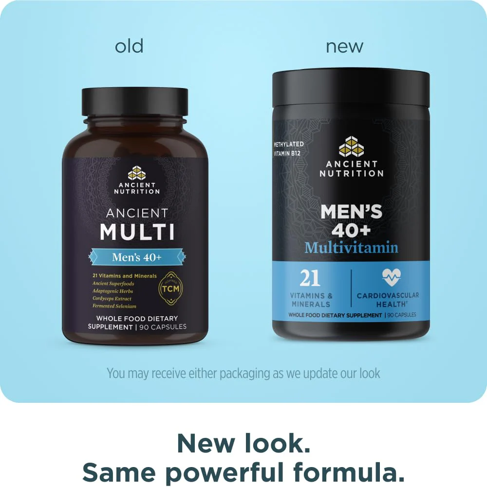 Ancient Nutrition Multivitamin for Men 40+ – 90 Count (3 Day) - Image 2