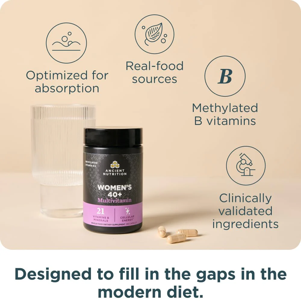 Ancient Nutrition Multivitamin for Women 40+ – Immune Support & Bone Health, 90 Capsules - Image 4