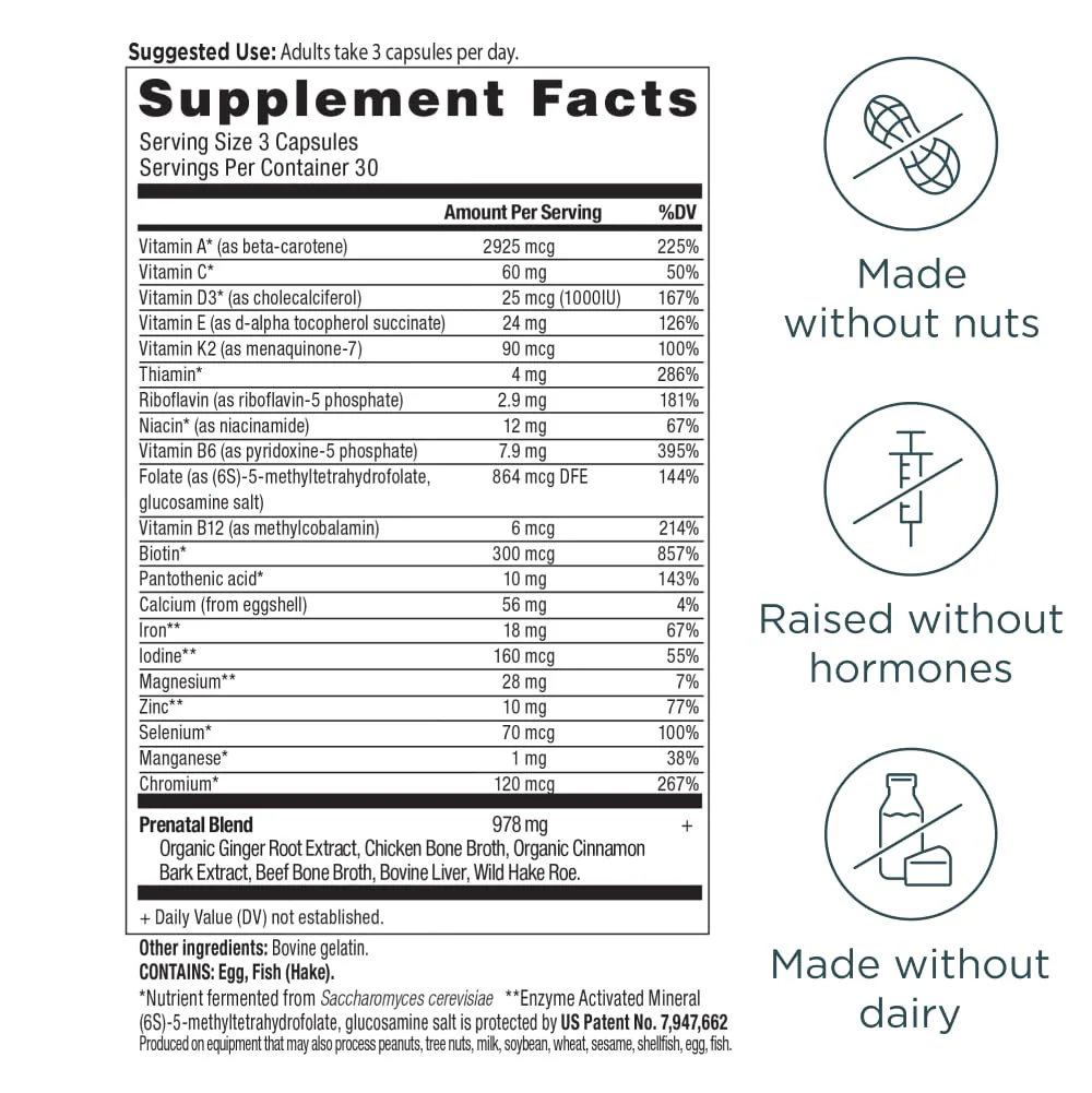 Ancient Nutrition Prenatal Vitamins – Multivitamin for Women with Folate, Iron, B12, Magnesium, Vitamin C – 90 Count - Image 3