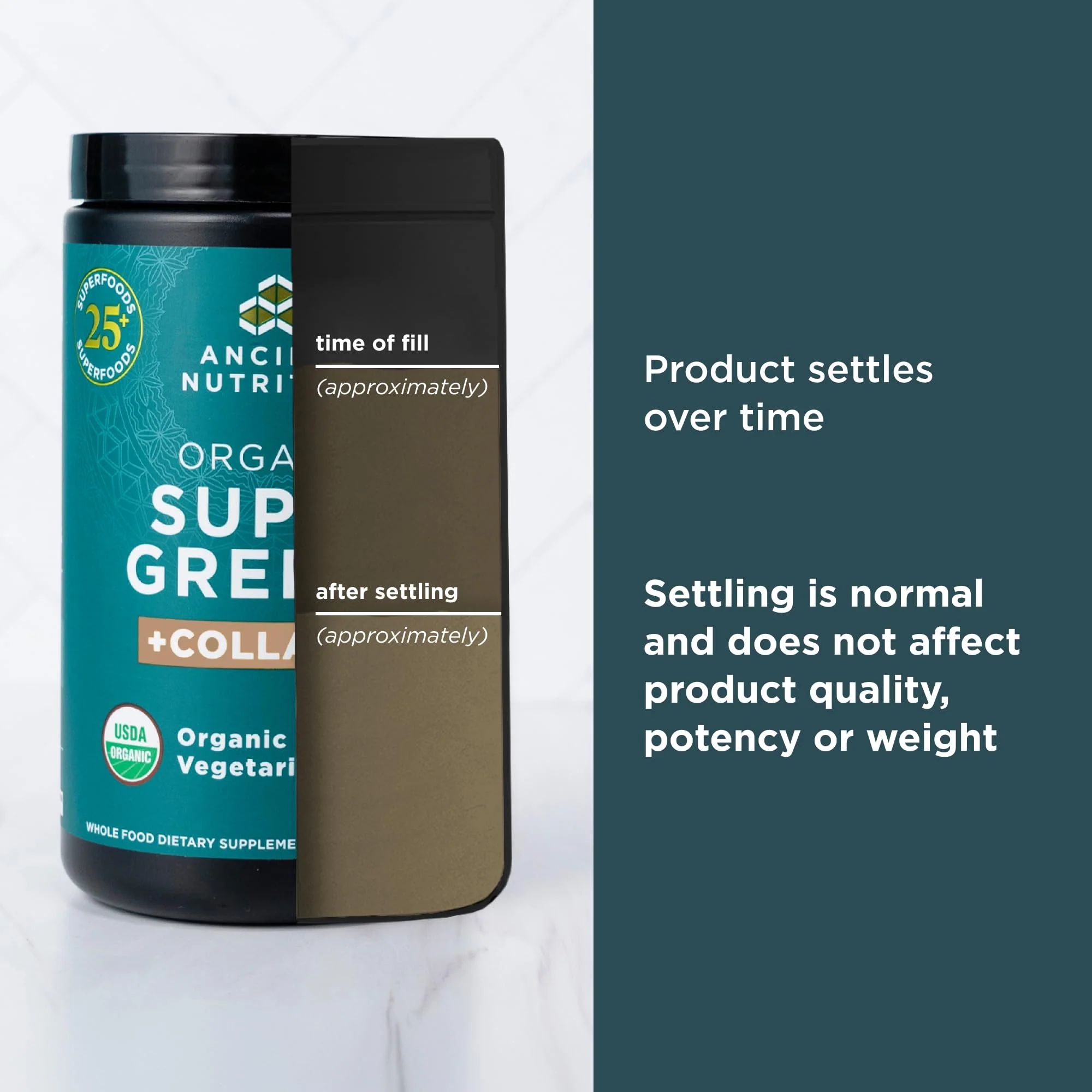 Ancient Nutrition Supergreens Powder – Organic Greens with Collagen, 25 Servings - Image 6