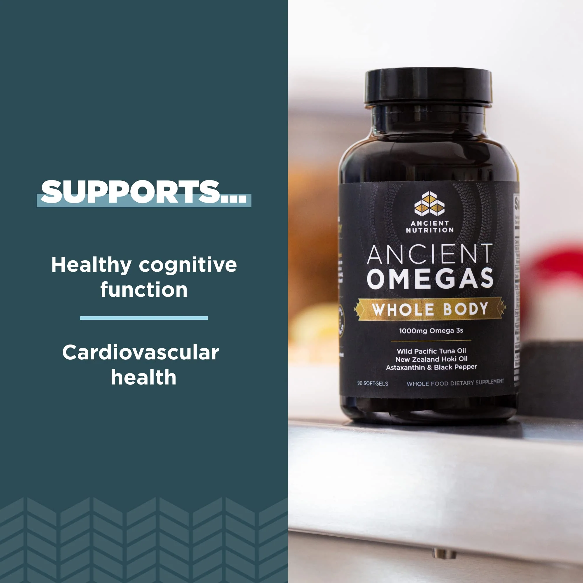 Ancient Omegas Whole Body by Ancient Nutrition – Wild-Caught Fish Oil, ALA/DHA/EPA/ETA, 90 Capsules - Image 10
