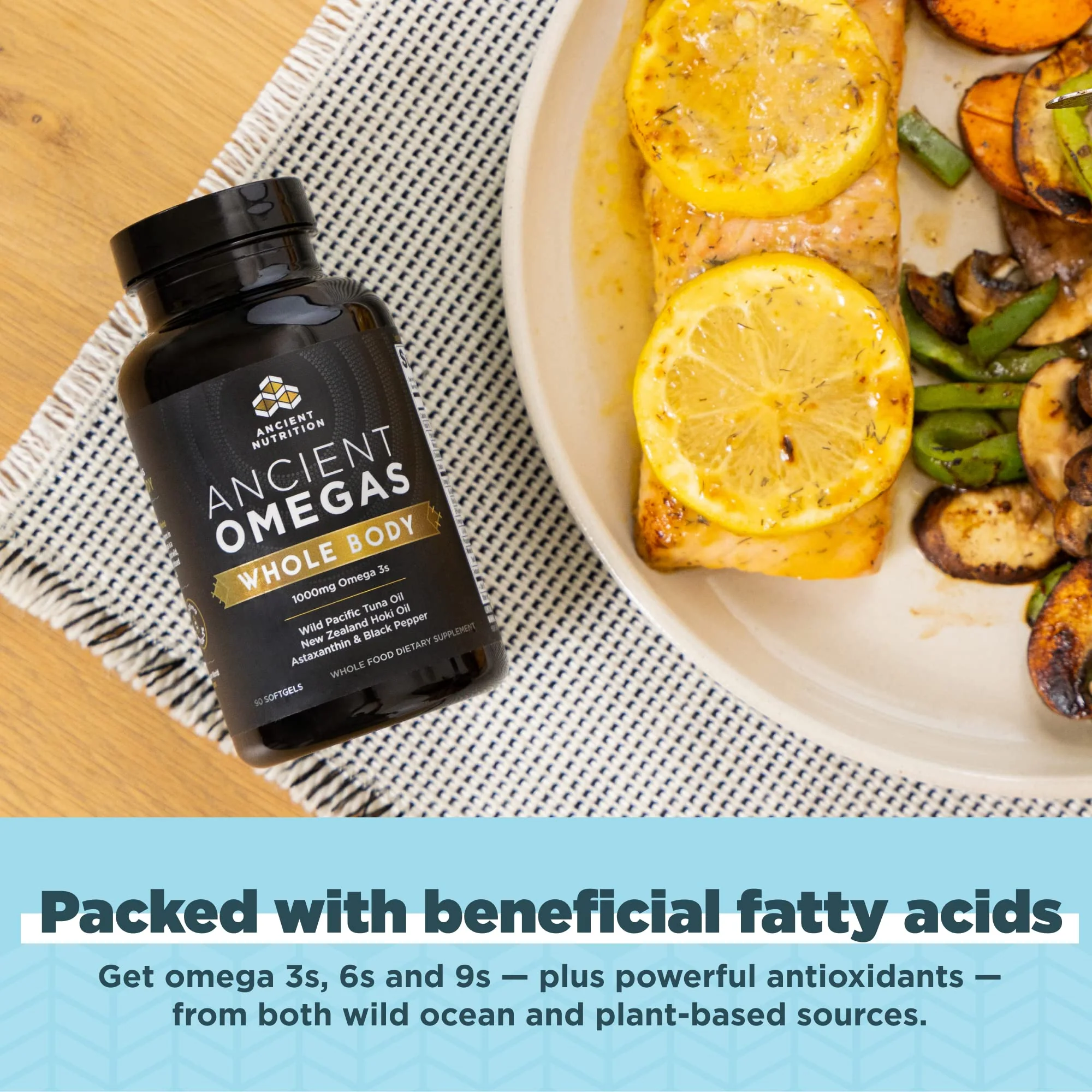 Ancient Omegas Whole Body by Ancient Nutrition – Wild-Caught Fish Oil, ALA/DHA/EPA/ETA, 90 Capsules - Image 11