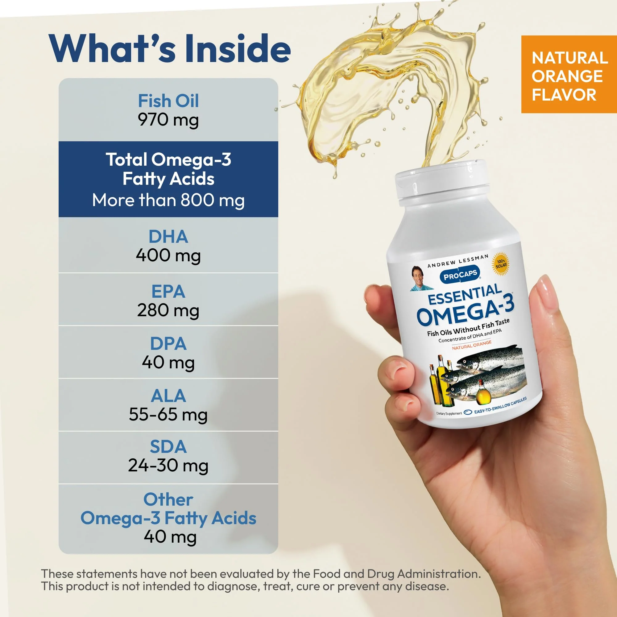 Andrew Lessman Essential Omega-3 Orange | 360 Softgels – Ultra-Pure, High-Potency DHA/EPA - Image 2