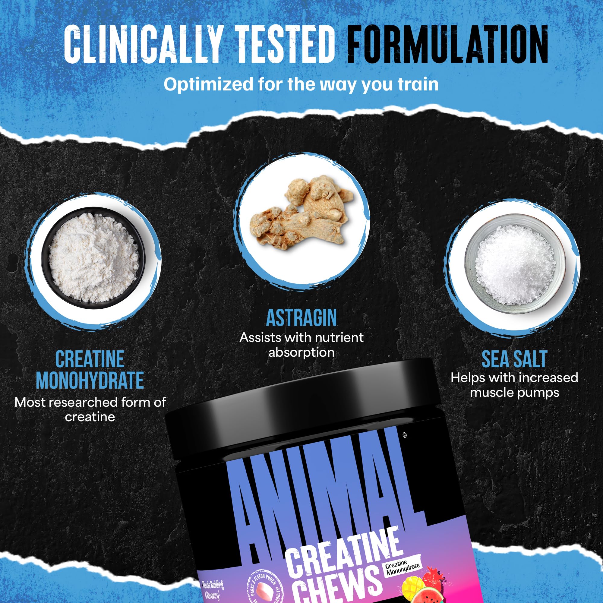 Animal Creatine Chews – 5g Creatine Monohydrate, AstraGin, Fruit Punch - Image 5