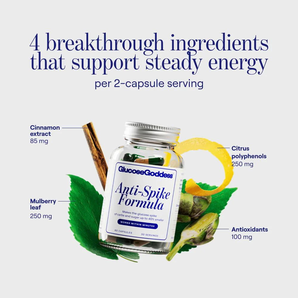 Anti-Spike Formula by The Glucose Goddess - Supports Healthy Blood Sugar Within Normal Range | Vegan | Gluten-Free | 60 Capsules - Image 12