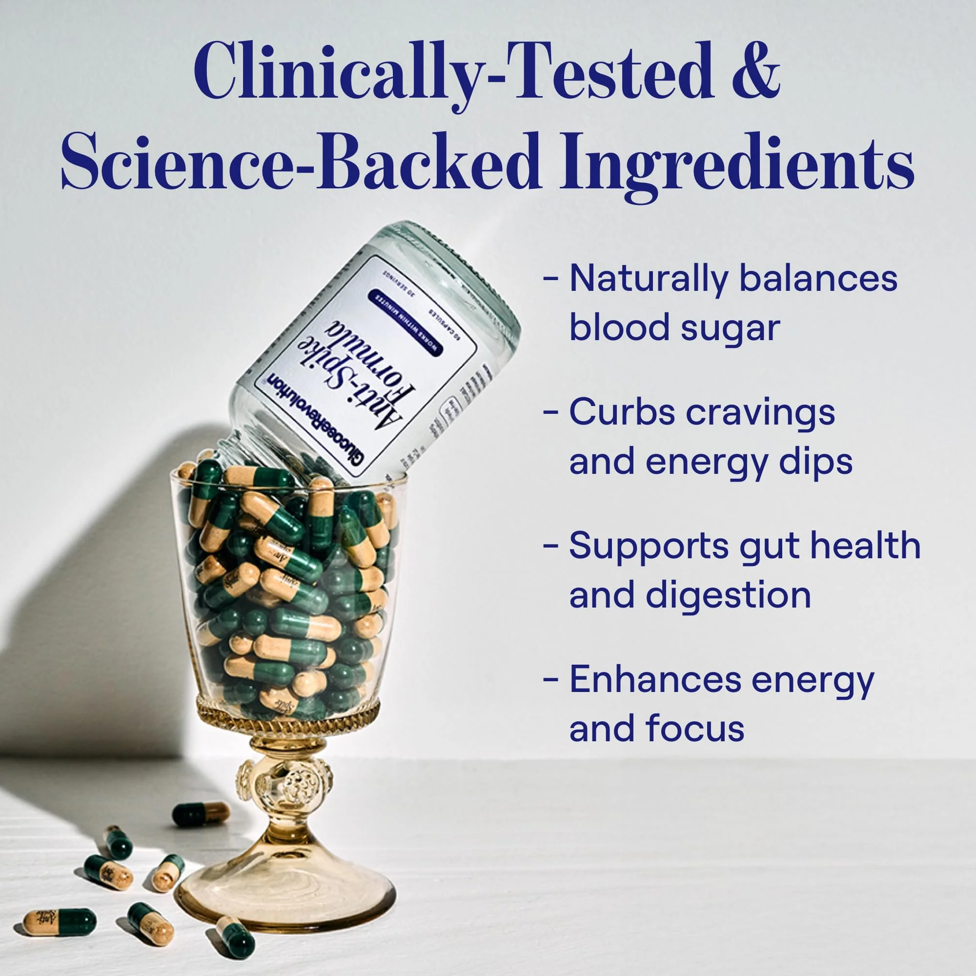 Anti-Spike Formula by The Glucose Goddess - Supports Healthy Blood Sugar Within Normal Range | Vegan | Gluten-Free | 60 Capsules - Image 15