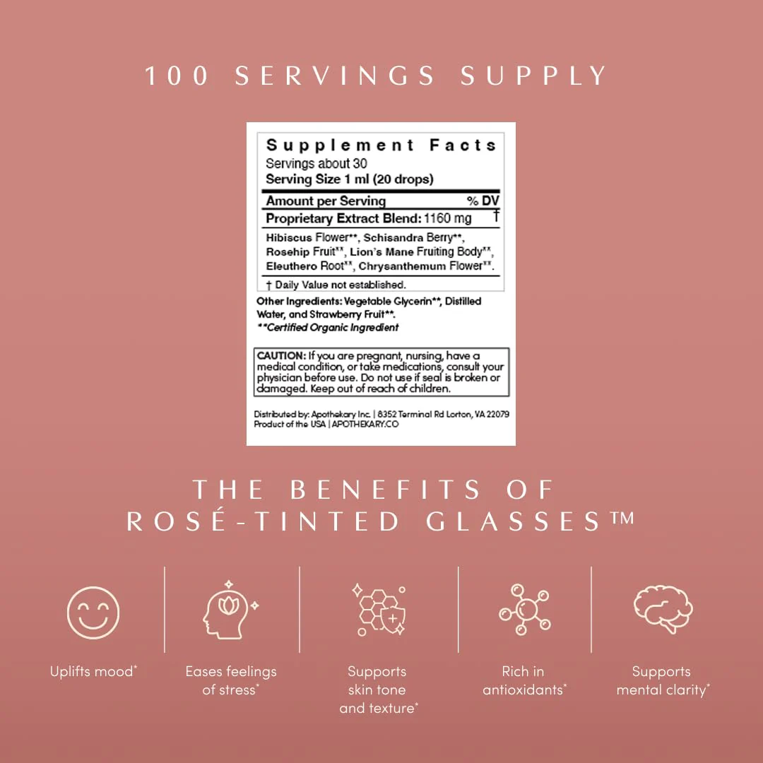 Apothékary Rosé-Tinted Glasses: Alcohol-Free Drops for Mood, Focus, and Glow - Image 3