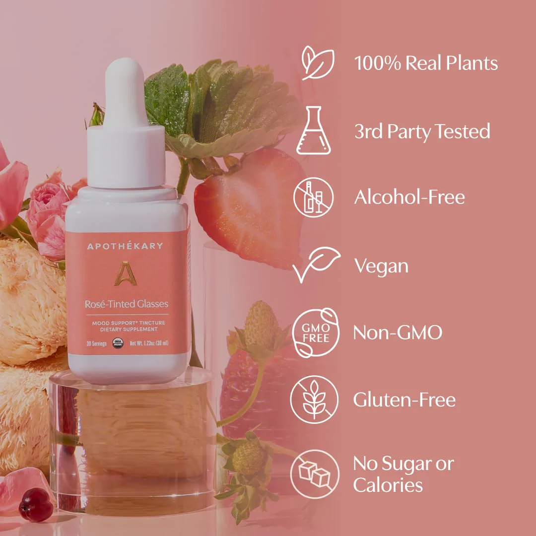 Apothékary Rosé-Tinted Glasses: Alcohol-Free Drops for Mood, Focus, and Glow - Image 5