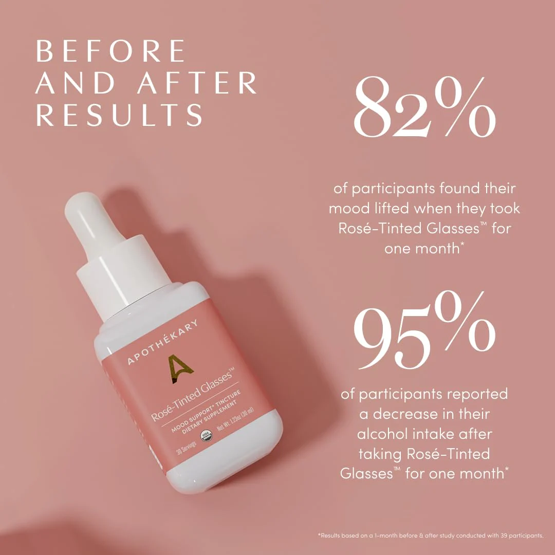 Apothékary Rosé-Tinted Glasses - Alcohol-Free Mood & Focus Drops, 30 Servings - Image 8