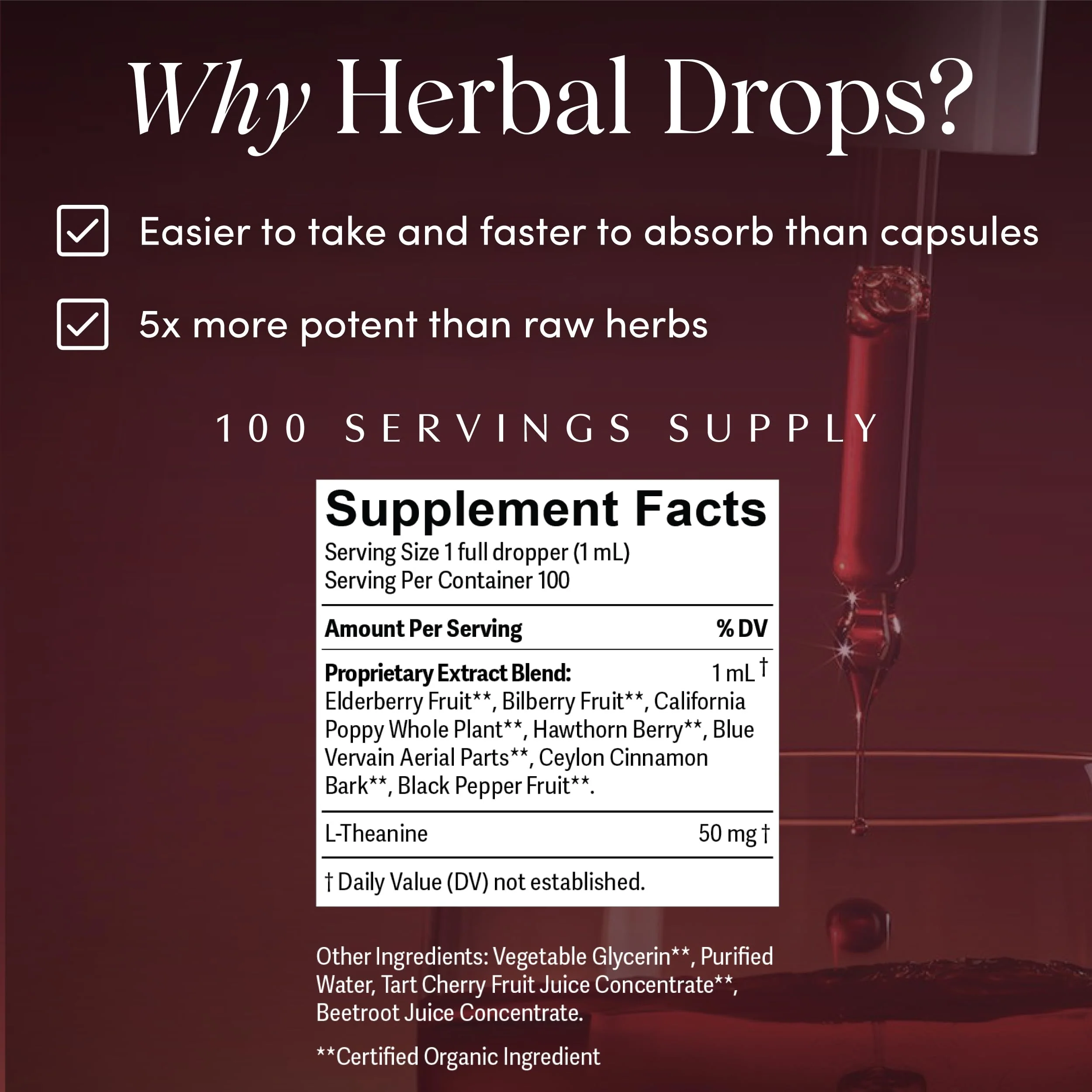 Apothékary Wine Down: Alcohol-Free Sleep Drops with Blue Vervain & Tart Cherry - Image 3