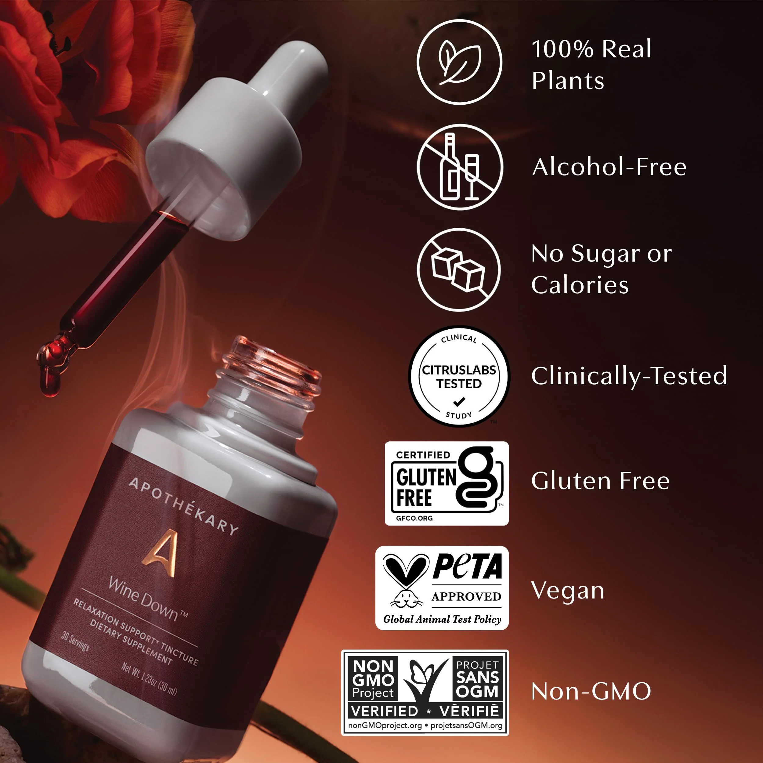Apothékary Wine Down: Alcohol-Free Sleep Drops with Blue Vervain & Tart Cherry - Image 8