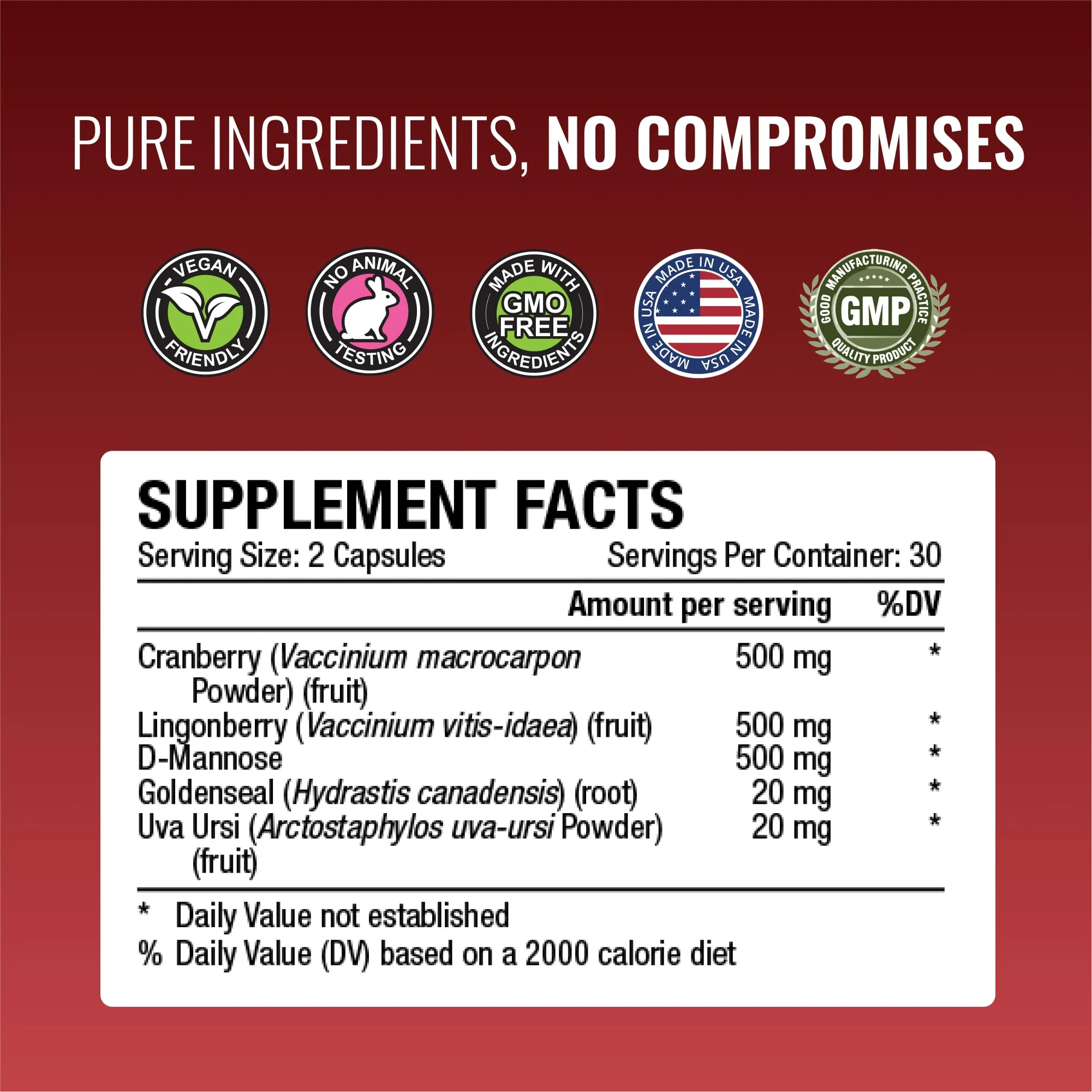 Approve Science Uritrac UTI Support – Cranberry, D-Mannose, Lingonberry – Vegan Friendly – 1 Bottle Supply - Image 4