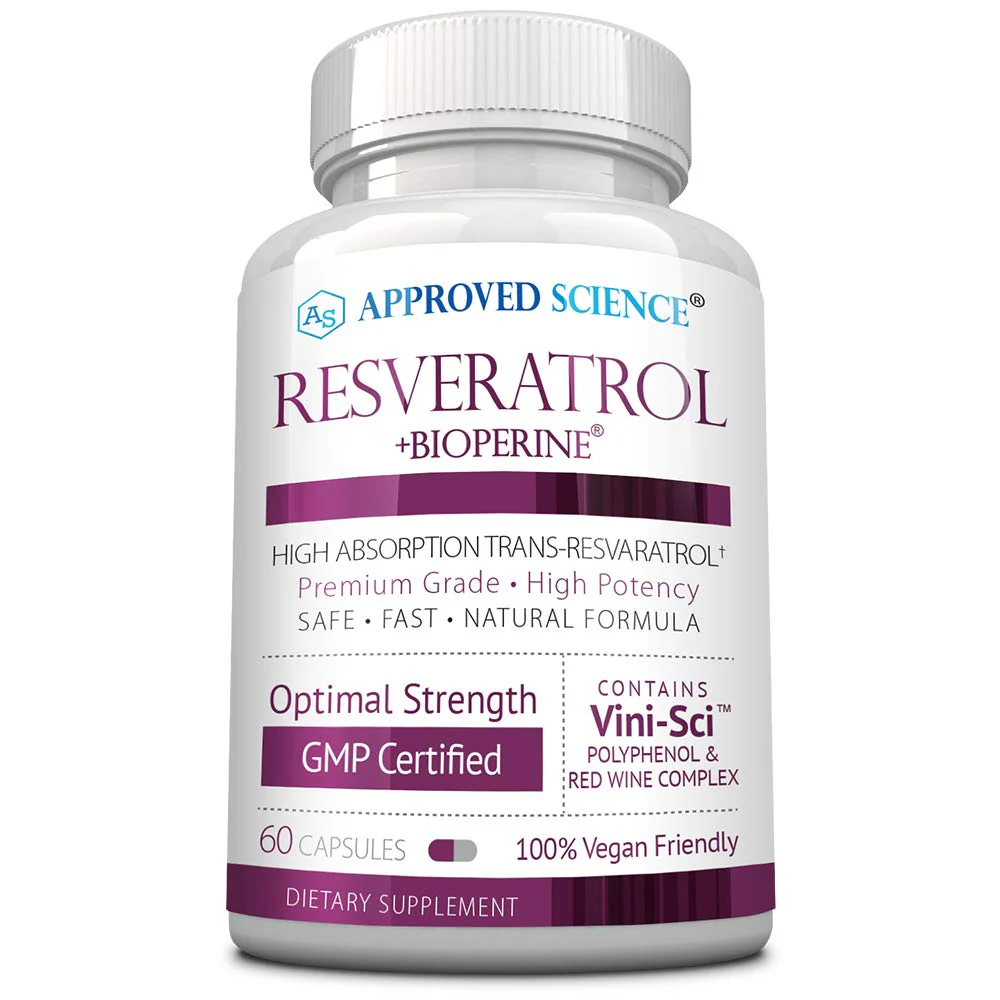 Approved Science® Resveratrol 1000 mg Trans-Resveratrol | 60 Vegan Capsules | Bioperine® | 98% Purity - Image 7