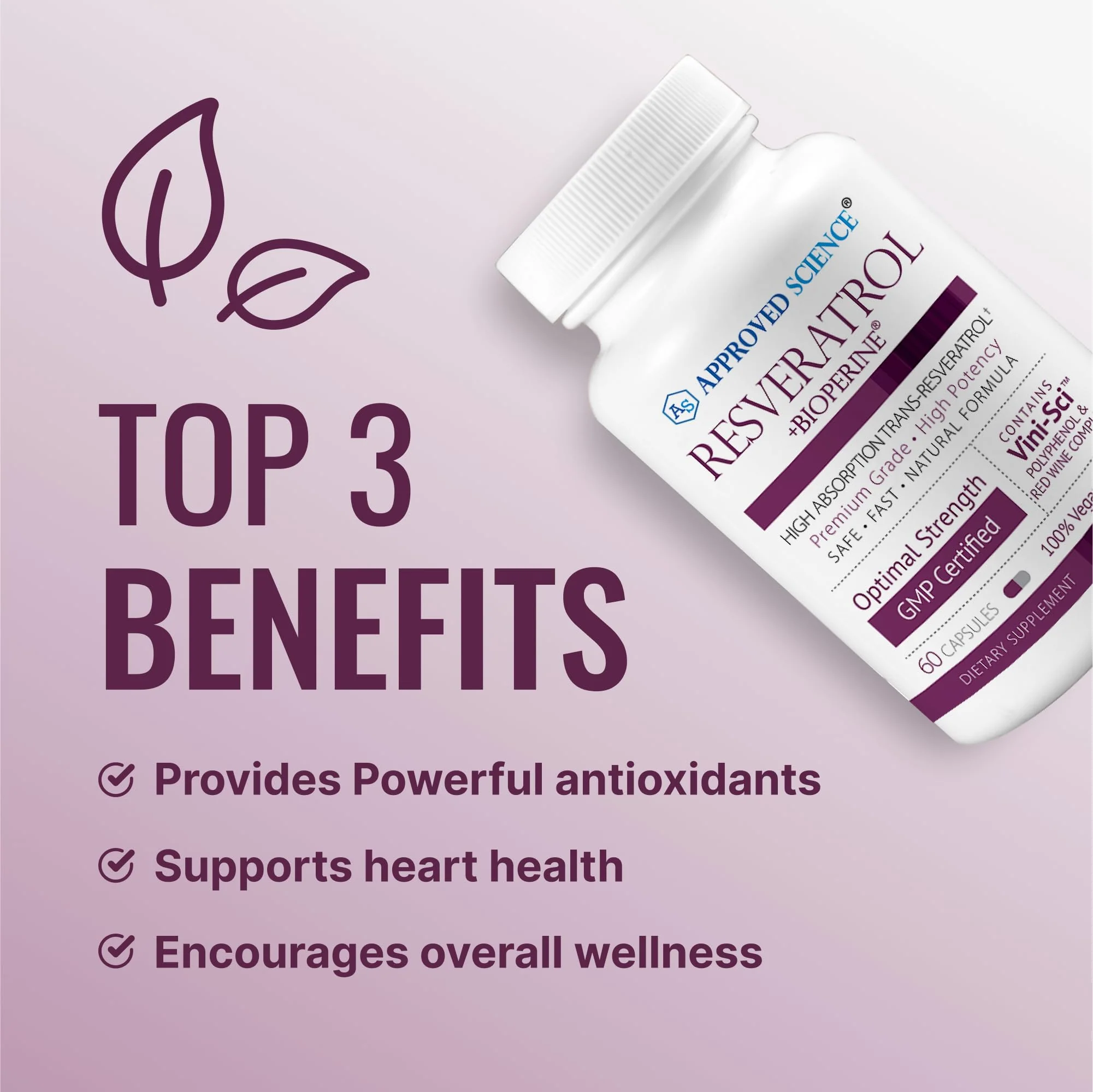 Approved Science® Resveratrol 1000 mg Trans-Resveratrol | 60 Vegan Capsules | Bioperine® | 98% Purity - Image 9