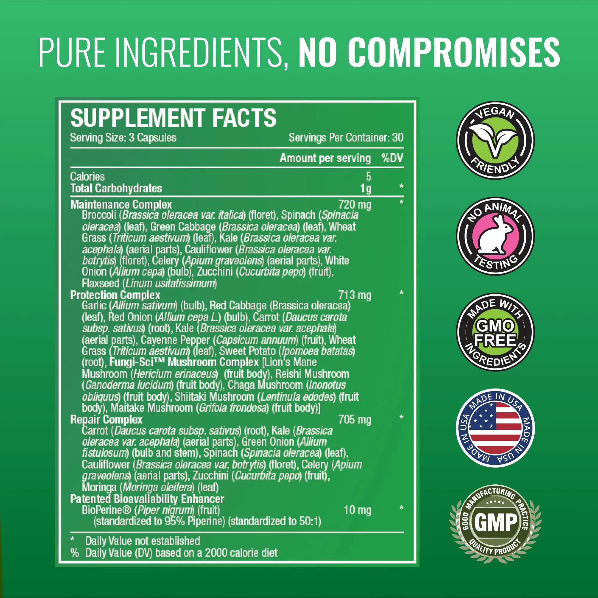 Approved Science Fruits & Veggies – 42-Item Whole Fruit & Veggie Supplement (270 Capsules) | 3-Month Supply - Image 5