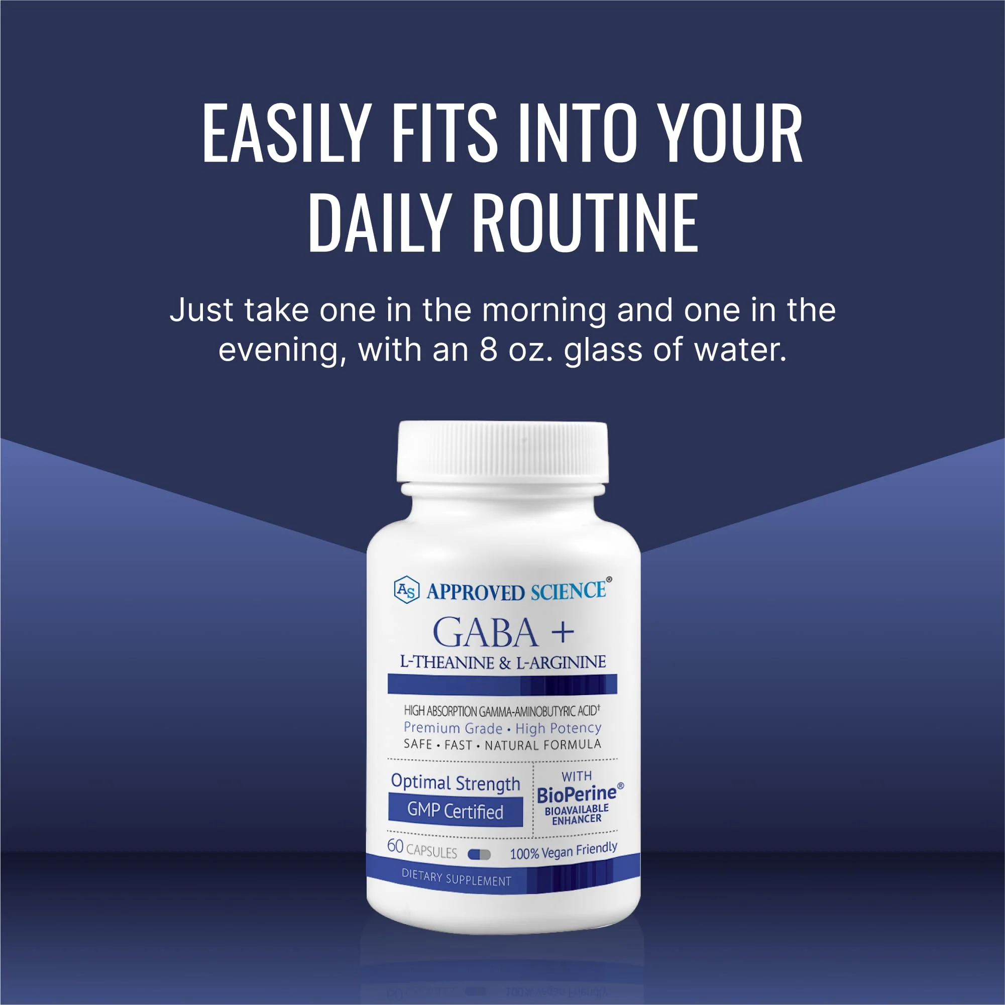 Approved Science GABA+ | Calm, Sleep & Mood Support | 600mg GABA + L-Theanine | 360 Vegan Capsules - Image 6