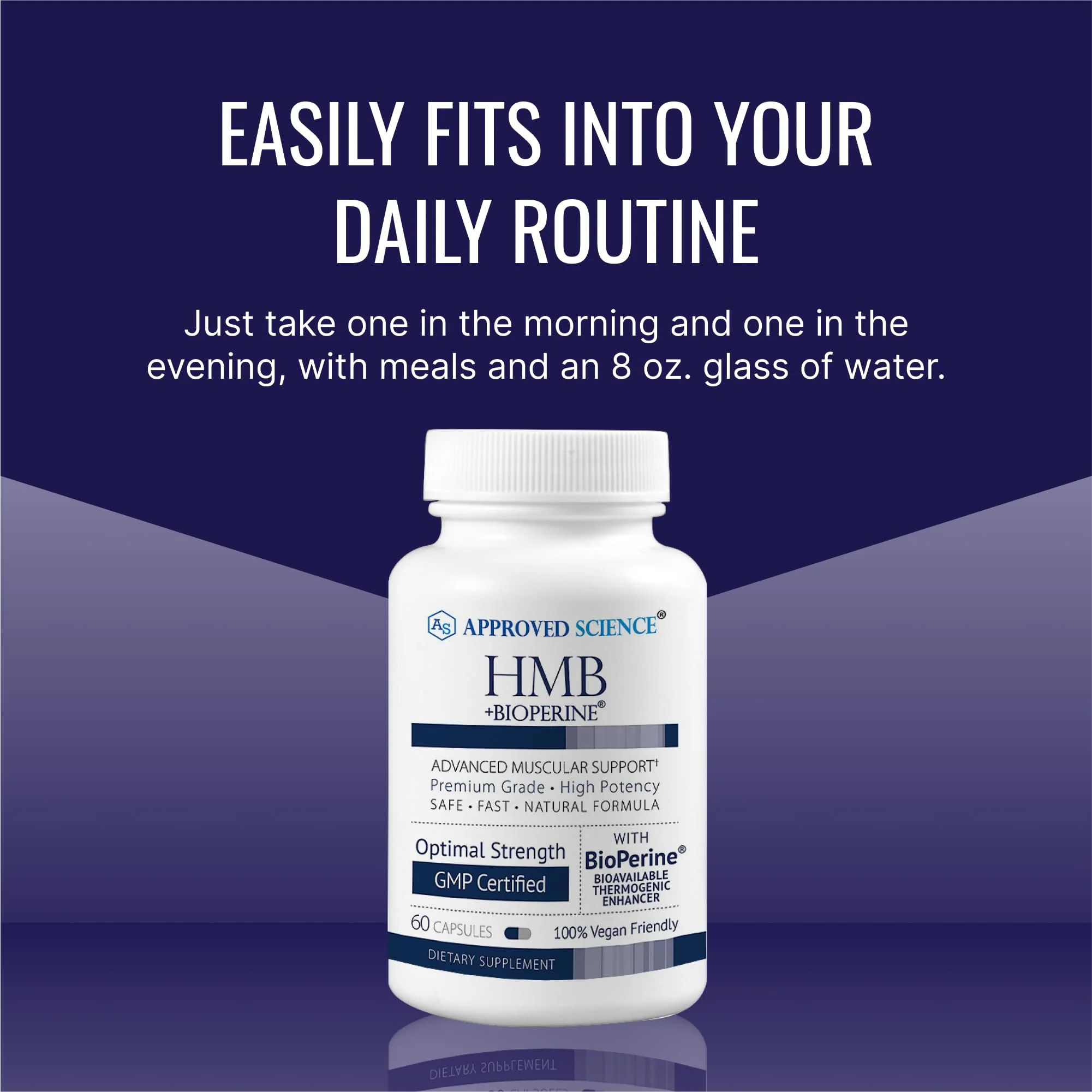 Approved Science HMB - Supports Muscles and Exercise - 1500mg HMB, BioPerine, 60 Vegan Capsules - Image 6