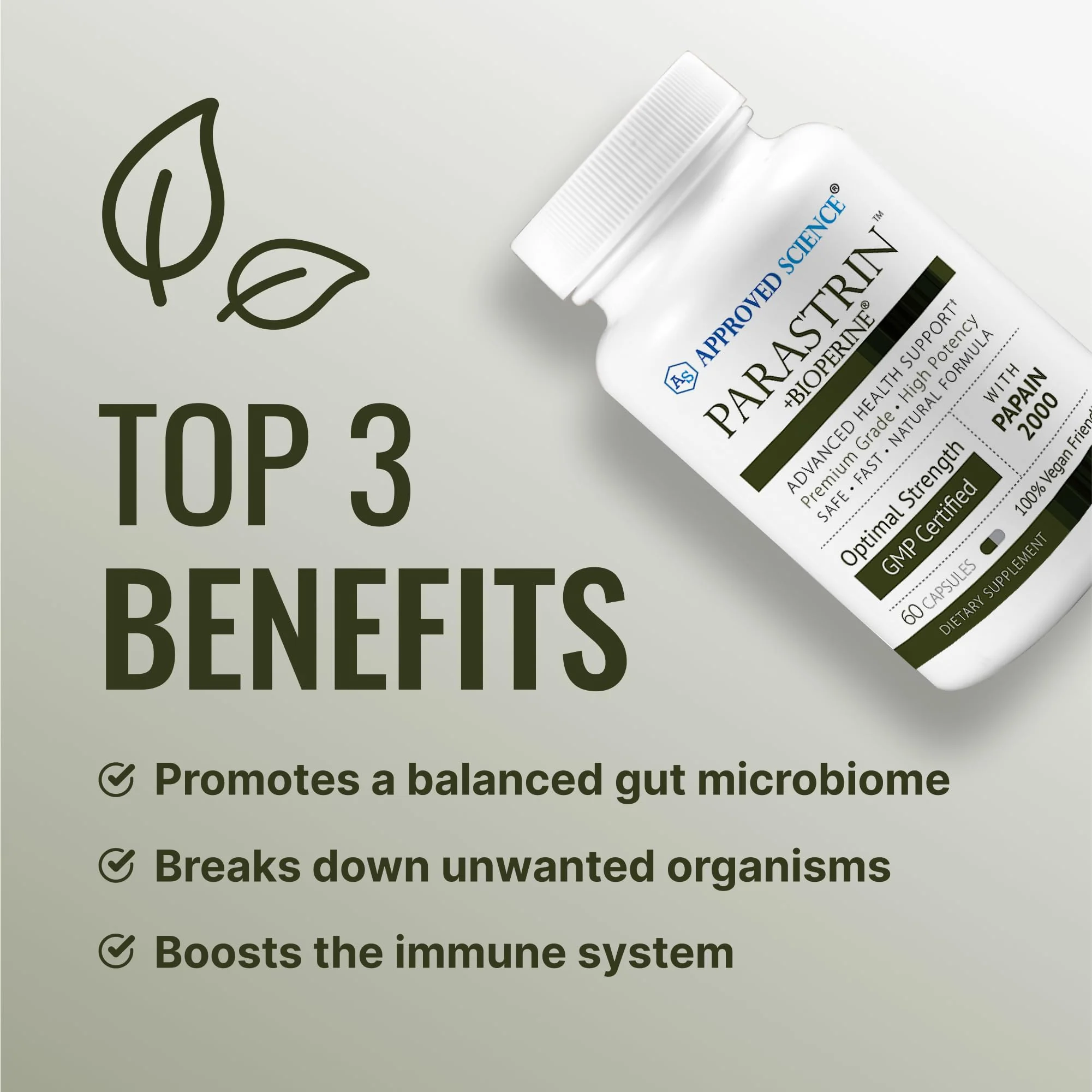 Approved Science Parastrin - 120 Capsules | Cleanse & Gut Health | Vegan - Image 3