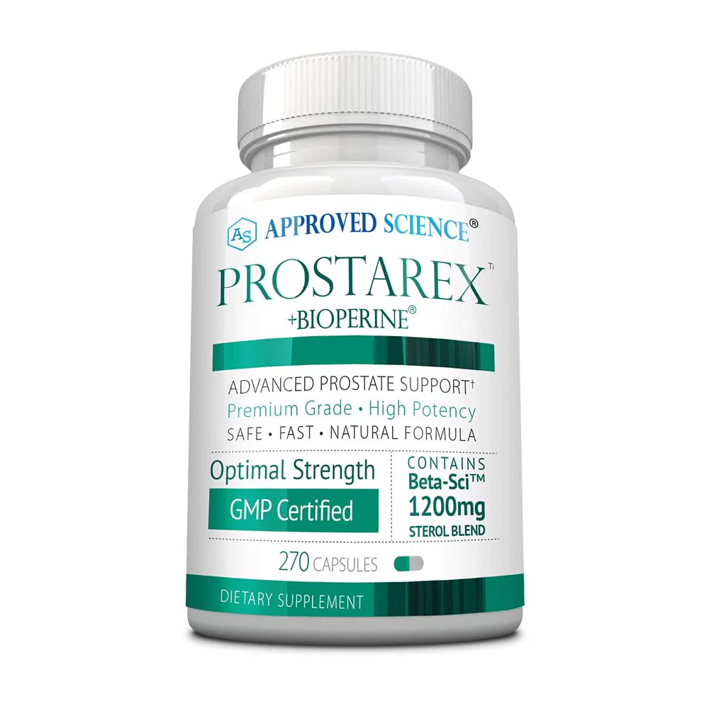 Approved Science Prostarex – Prostate Supplement with Saw Palmetto, 1200mg Beta-Sitosterol, Bioperine – 270 Capsules (3 Month Supply) - Image 7