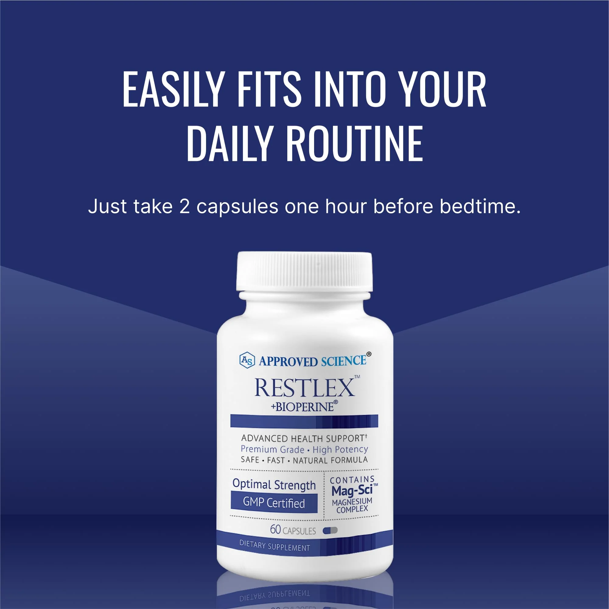 Approved Science Restlex - 420 mg Magnesium Glycinate Blend + 200 mg L-Theanine, 60 Capsules - Image 12