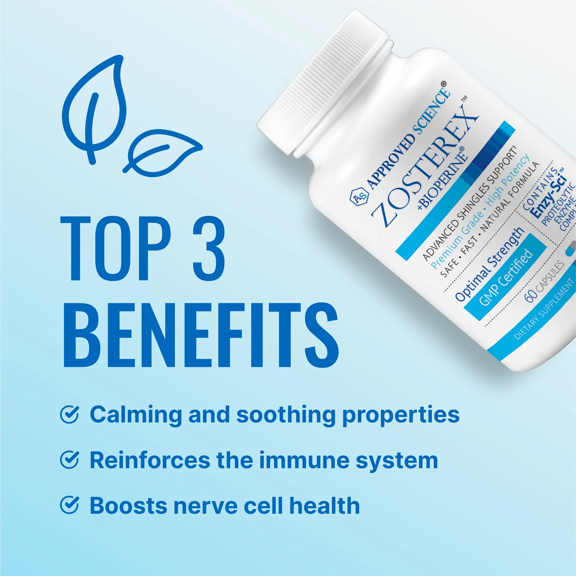 Approved Science Zosterex - Extra-Strength L-Lysine 1000mg, Vitamin B Complex, Zinc - Immune Support & Cold Sore Treatment - 180 Vegan Capsules - 3 Bottles - Image 3