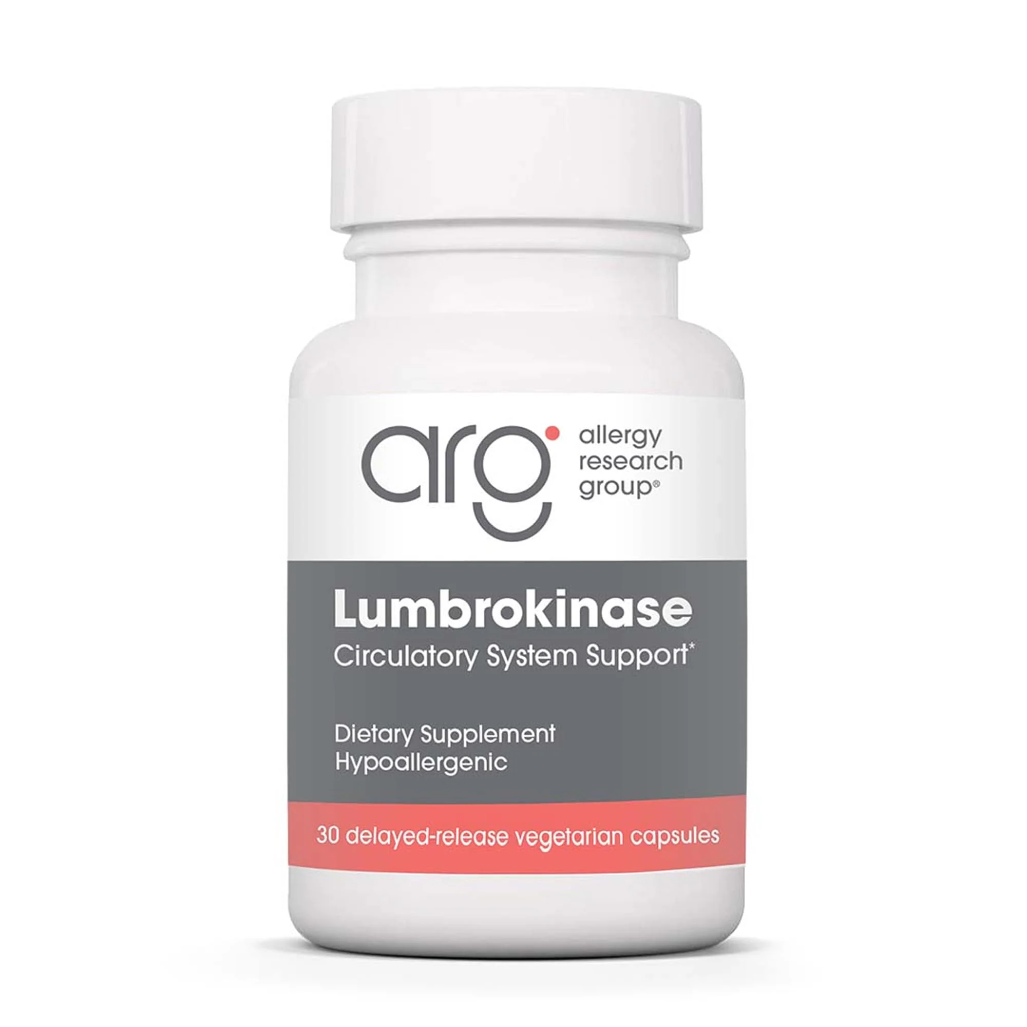 ARG Lumbrokinase Circulatory System Support – Delayed-Release Enzyme Supplement | Allergy Research Group