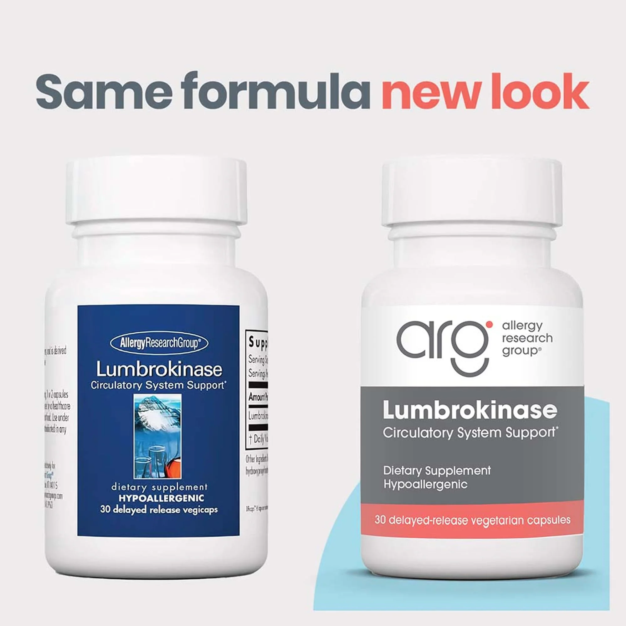 ARG Lumbrokinase Circulatory System Support – Delayed-Release Enzyme Supplement | Allergy Research Group - Image 2