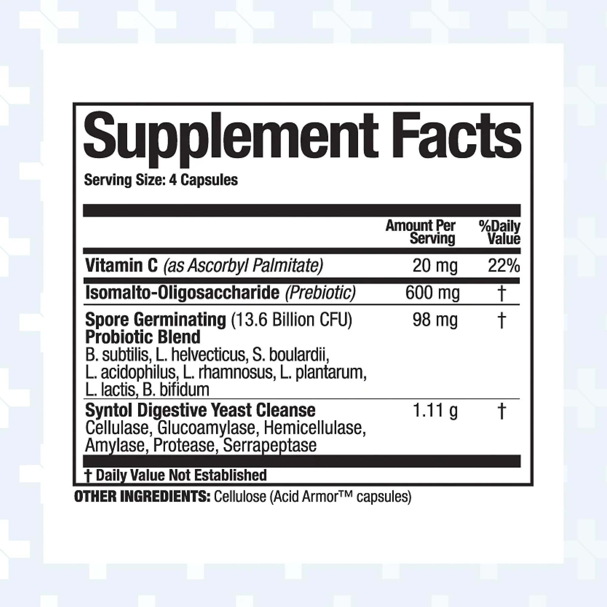 Arthur Andrew Medical Syntol 3-in-1 Probiotics, Prebiotic Fiber & Enzymes – 180 Capsules - Image 11
