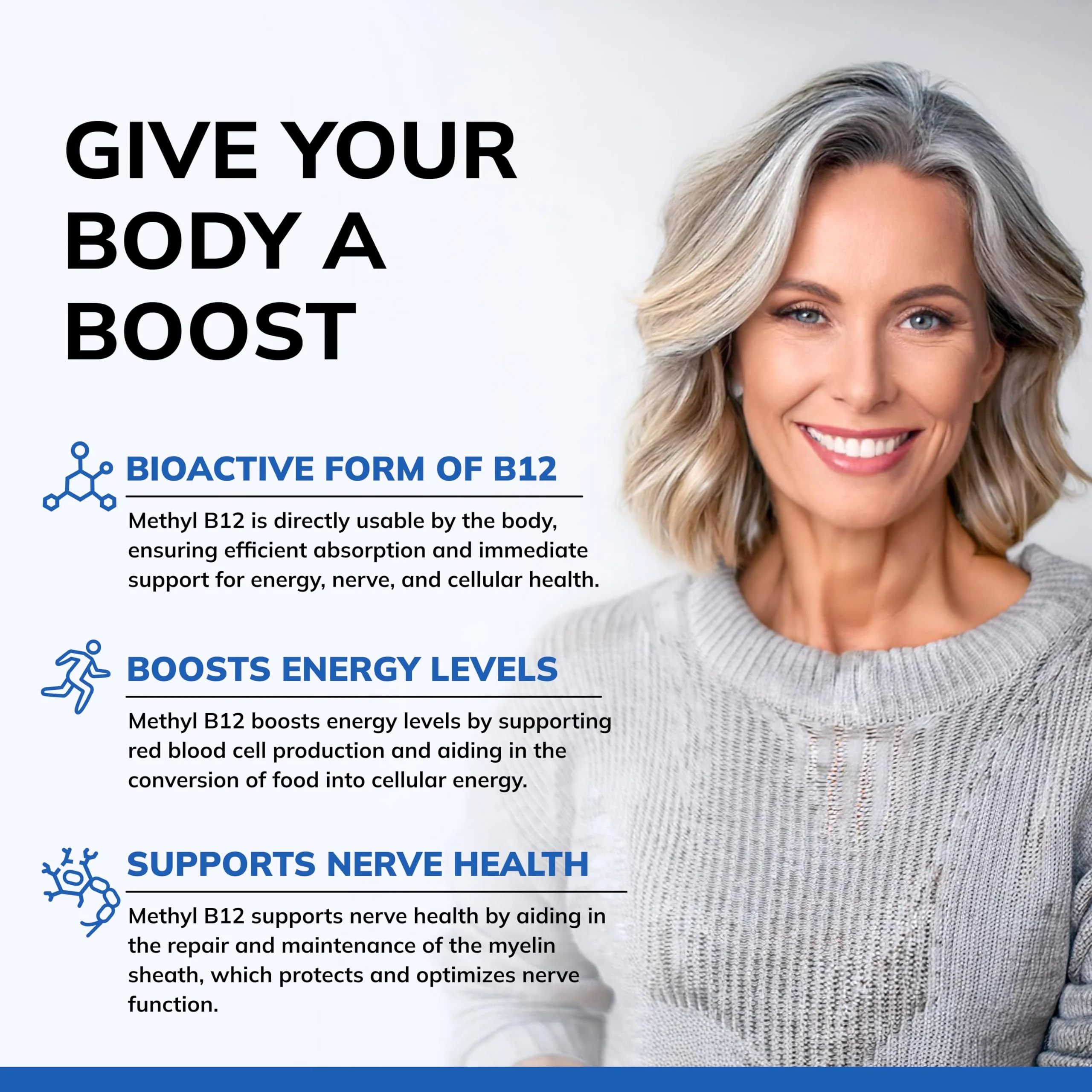 aSquared Nutrition Vitamin B12-5000 mcg (Methylcobalamin) – 120 Tablets | Max Strength Energy, Brain & Heart Support - Image 5