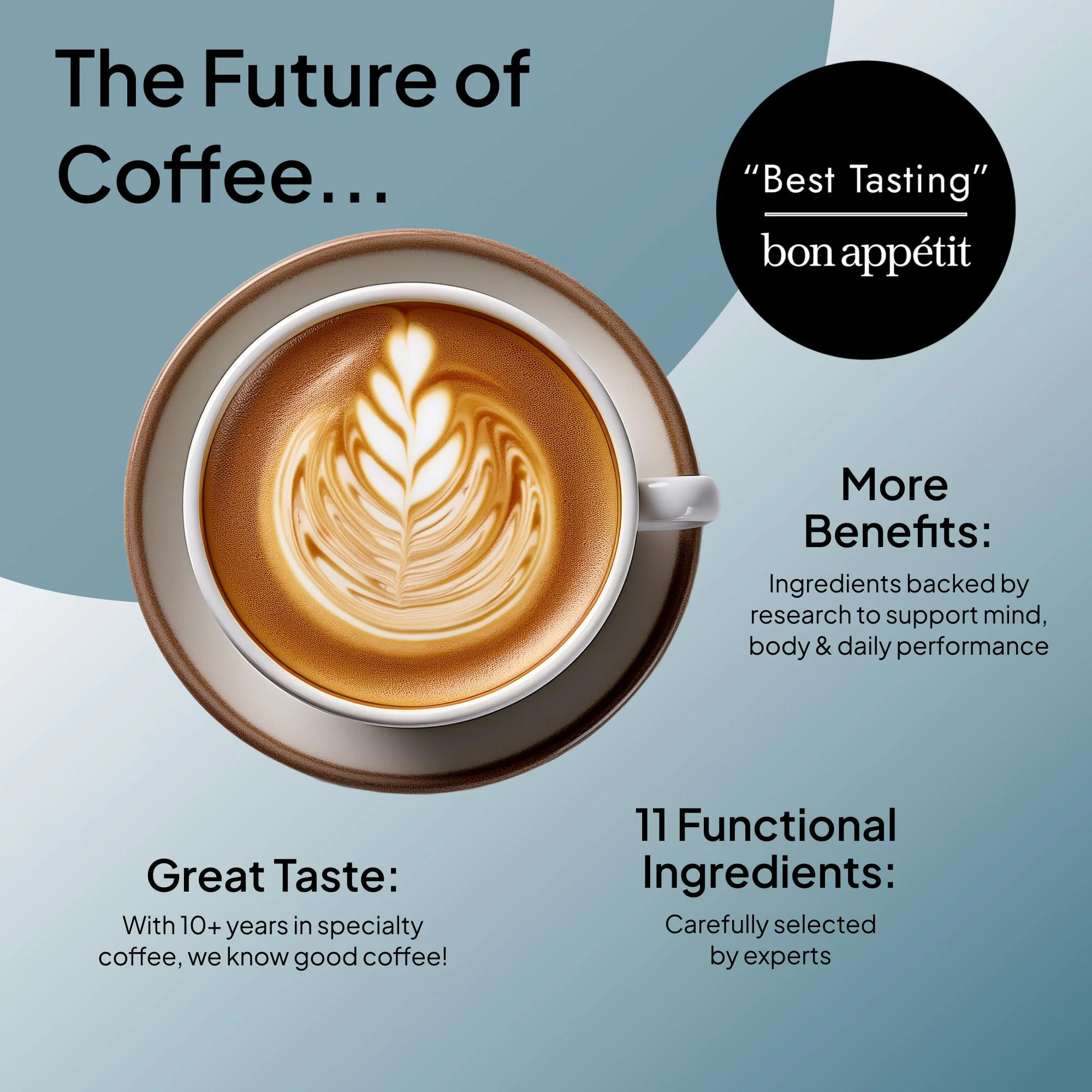 Atlas+ Coffee Superblend – Premium Mushroom Coffee with Collagen, Probiotics, D3 & B12 | 28 Servings - Image 4